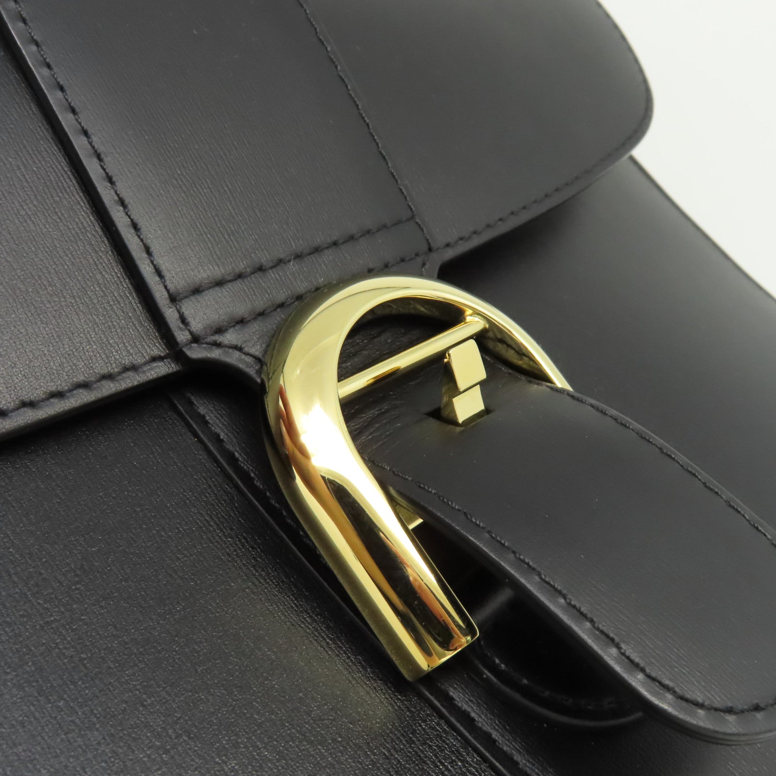 SELECTION 牛皮皮革Delvaux Brillant MM 2Way Shoulder Bag手挽肩背兩用袋黑色