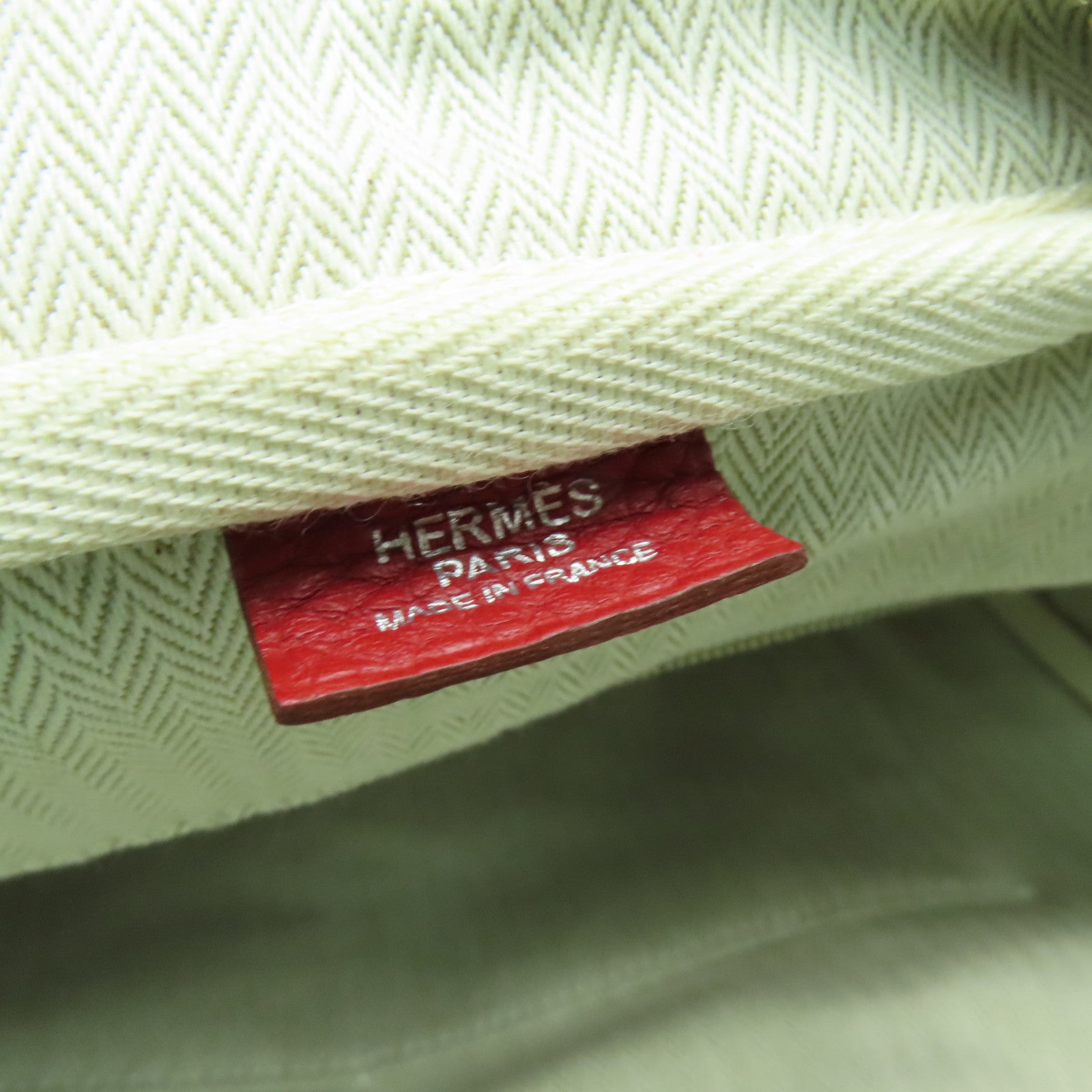 HERMES Clemence皮革Victoria銀扣肩背袋紅色