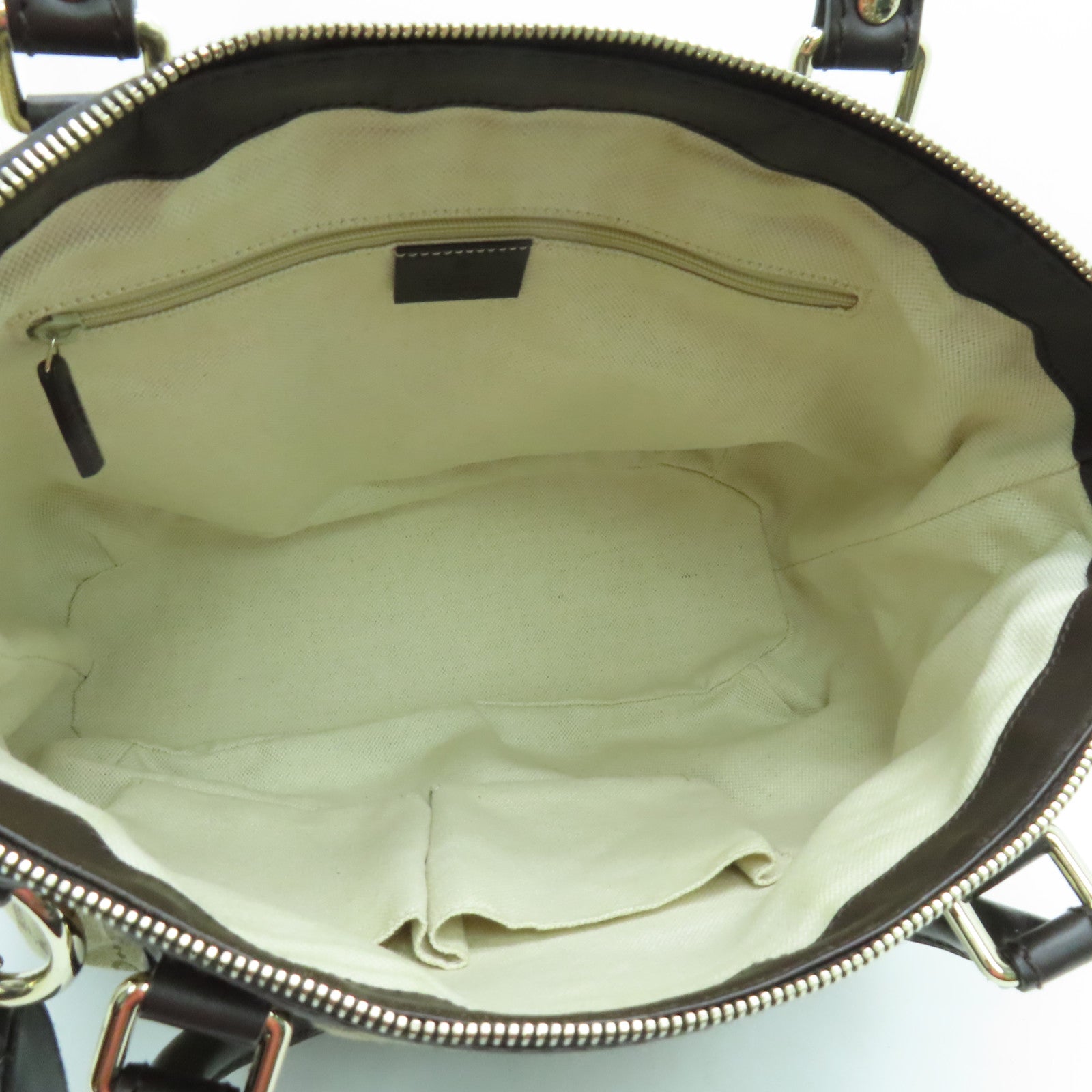 GUCCI 帆布2way Shoulder Bag金扣手挽肩背两用袋啡色