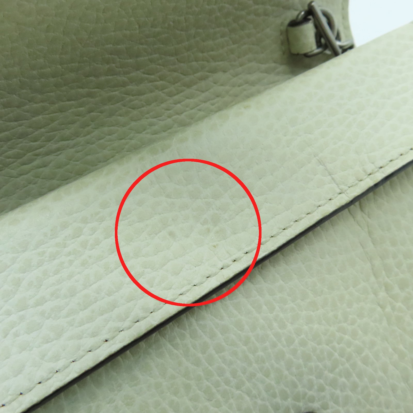 GUCCI cowhide leather Dionysus Super Mini silver buckle chain shoulder bag beige