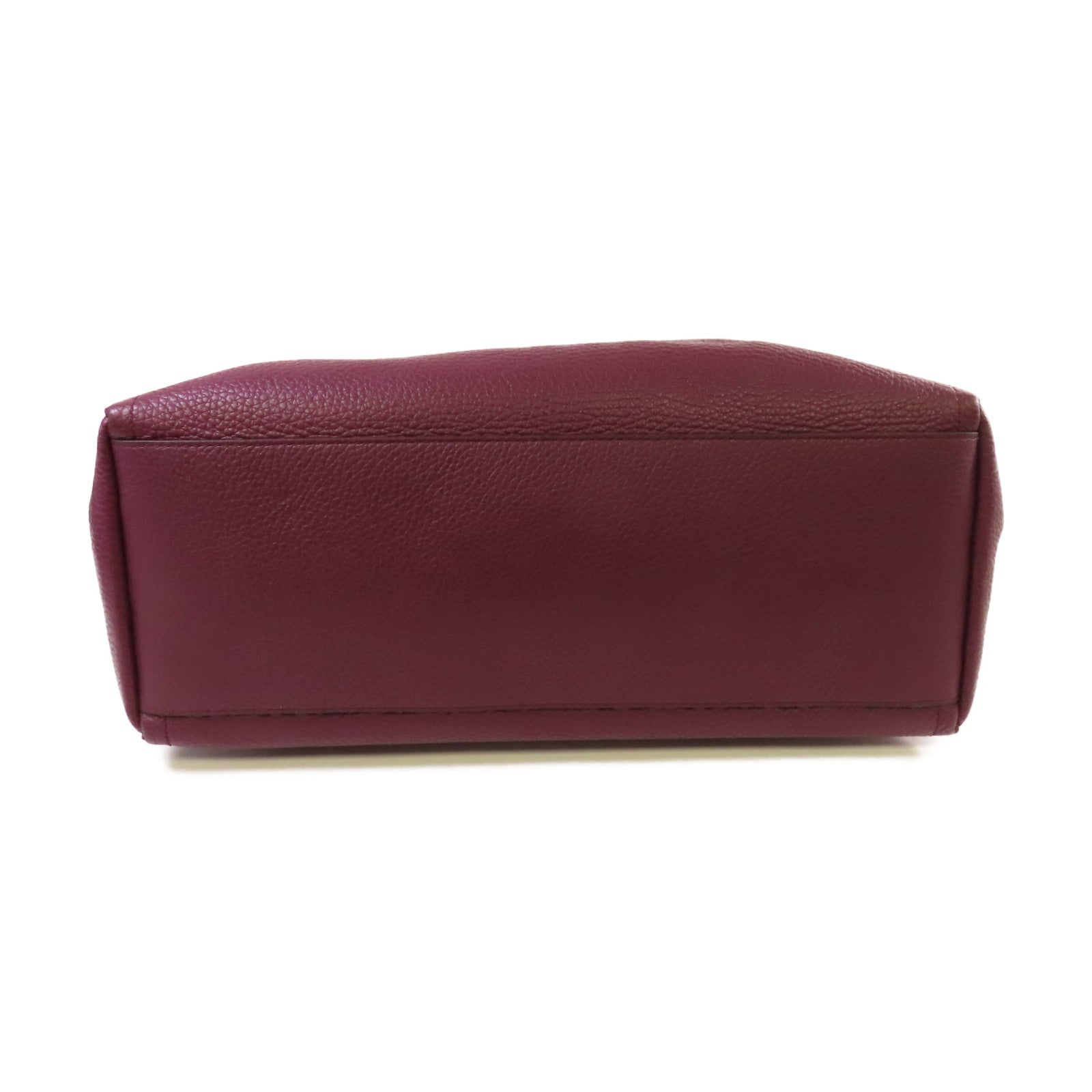 Furla 皮革2Way Shoulder Bag金扣手挽肩背兩用袋酒紅色