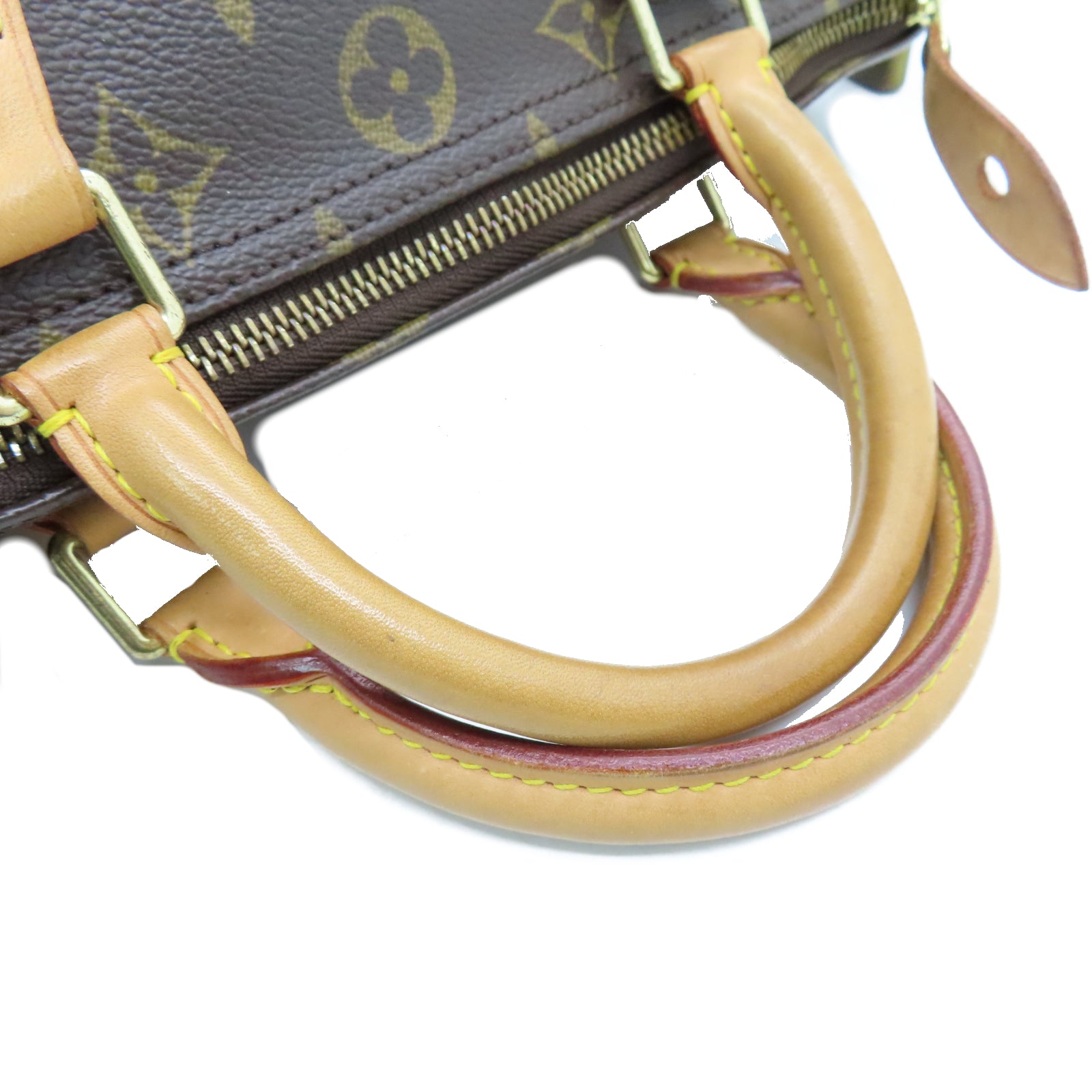 LOUIS VUITTON [Sharp Discount] Monogram Speedy 30 Gold Buckle Hand Bag Brown