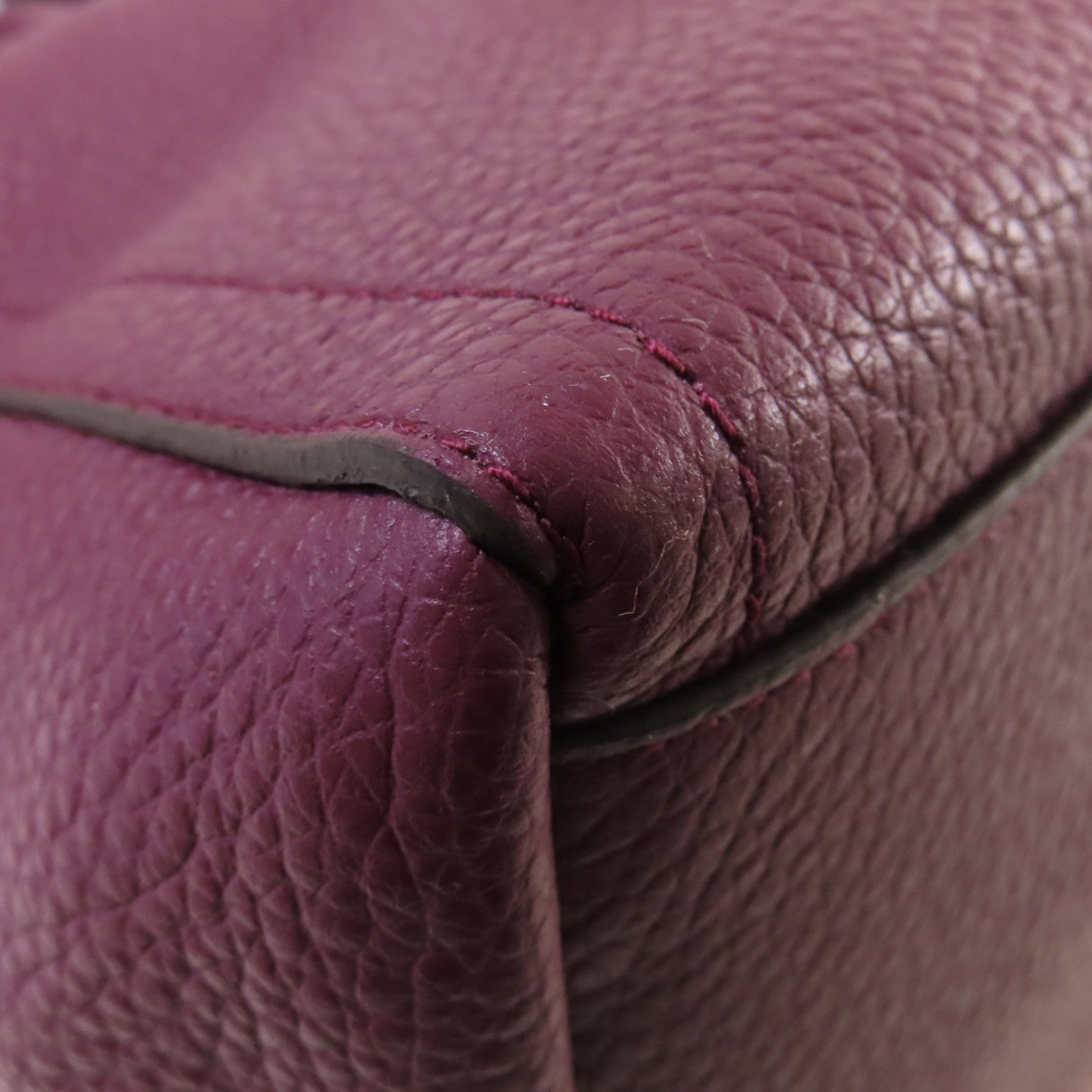 Furla 皮革2Way Shoulder Bag金扣手挽肩背兩用袋酒紅色
