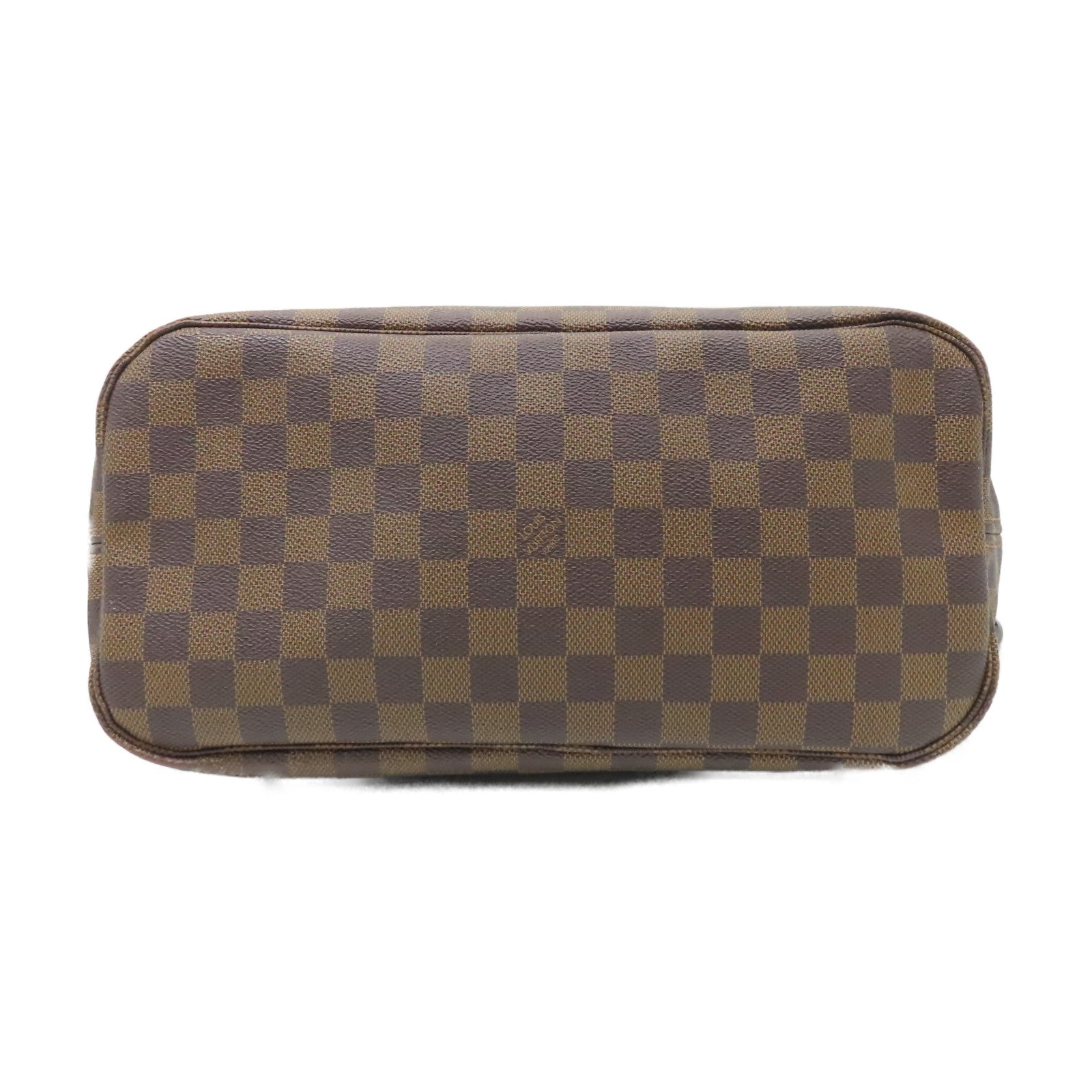 LOUIS VUITTON Damier Neverfull MM金扣肩背袋啡色