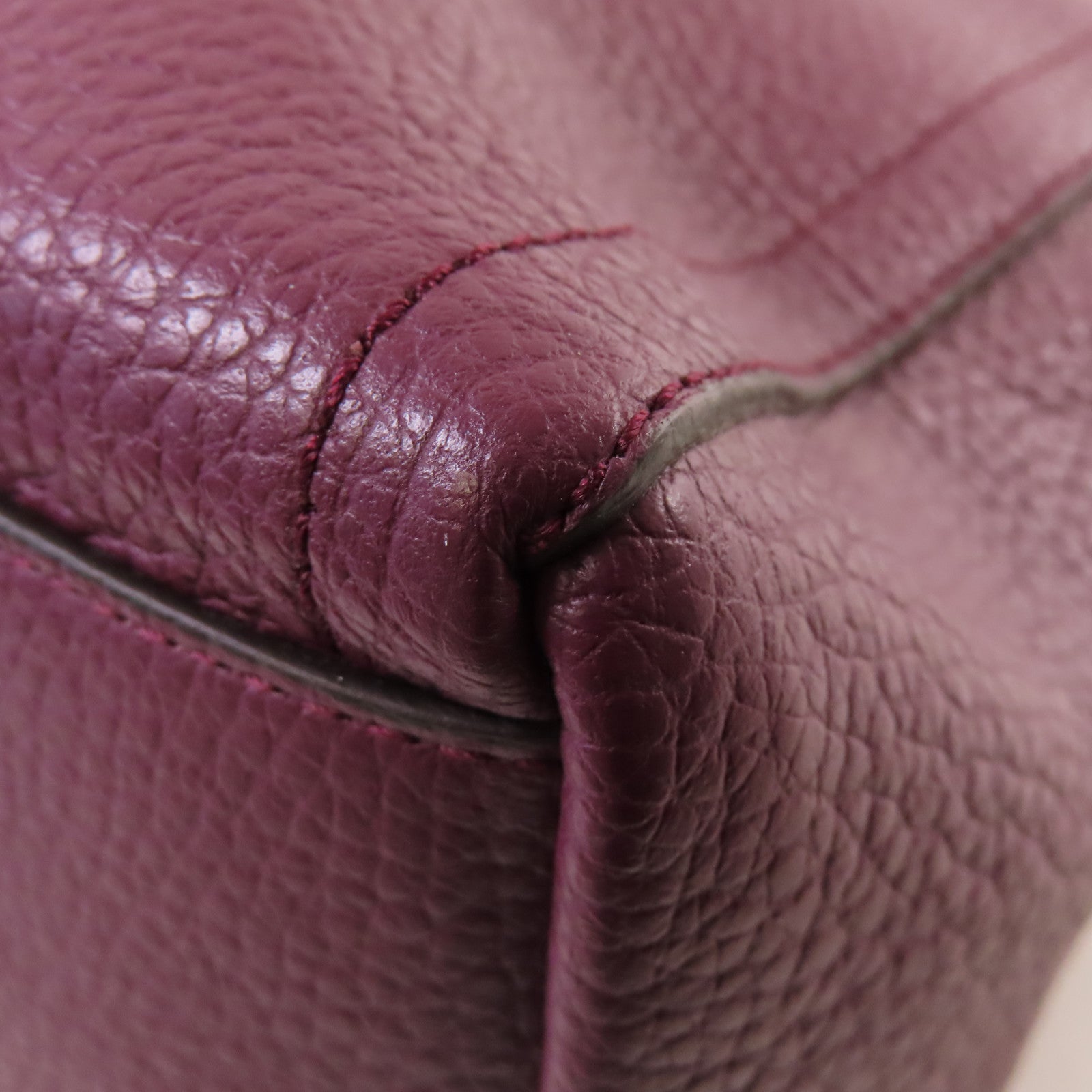 Furla 皮革2Way Shoulder Bag金扣手挽肩背兩用袋酒紅色