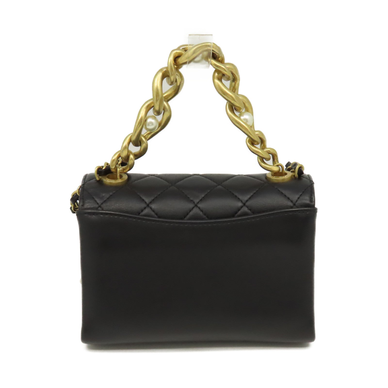 CHANEL 【激減優惠】菱格牛皮皮革2Way Chain Shoulder Bag金扣手挽肩背兩用袋黑色