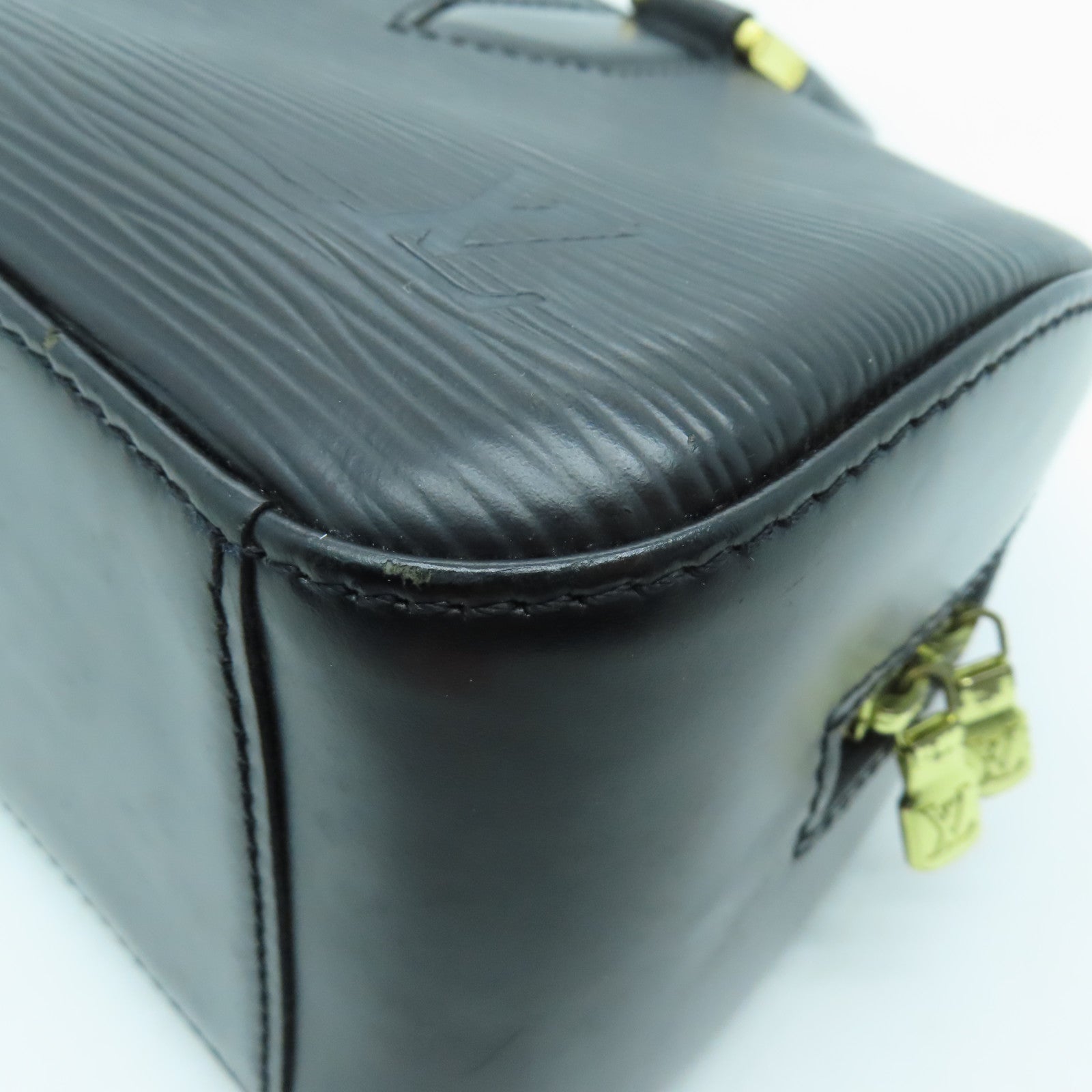 LOUIS VUITTON Epi Jasmin金扣手挽袋黑色