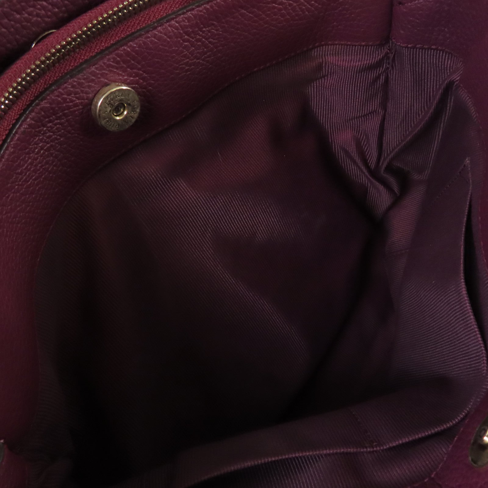 Furla 皮革2Way Shoulder Bag金扣手挽肩背兩用袋酒紅色