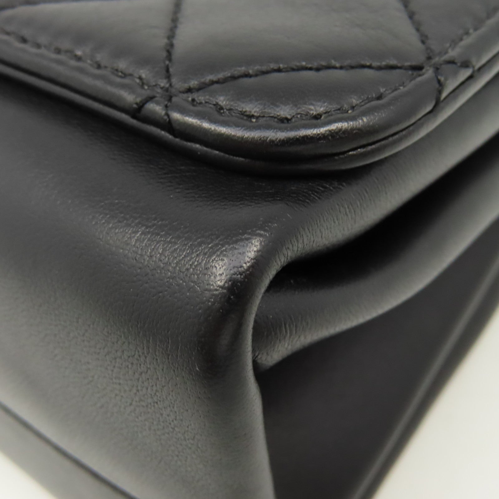 CHANEL 【激減優惠】菱格牛皮皮革2Way Chain Shoulder Bag金扣手挽肩背兩用袋黑色