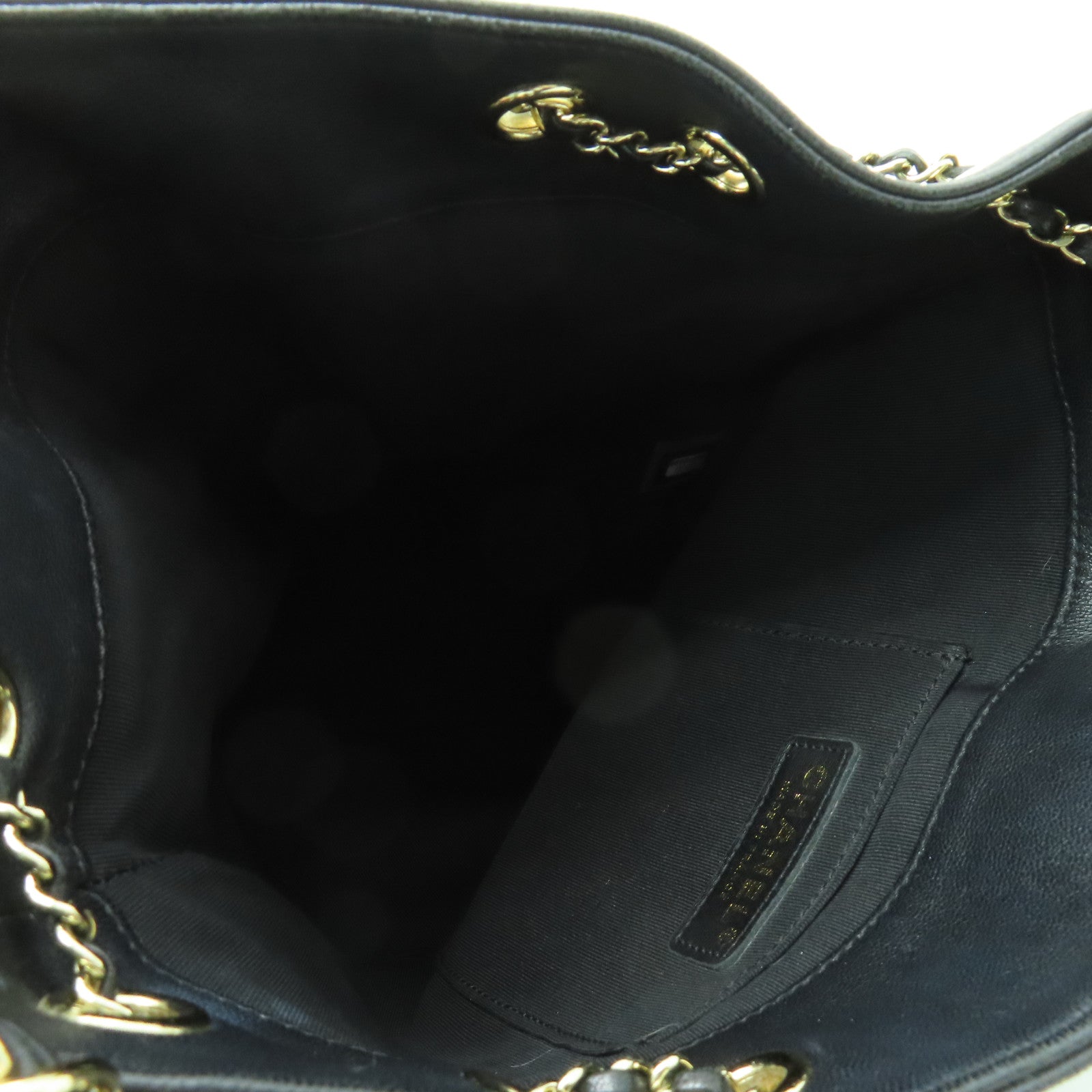CHANEL 羊皮皮革Shoulder Bag金扣肩背袋黑色