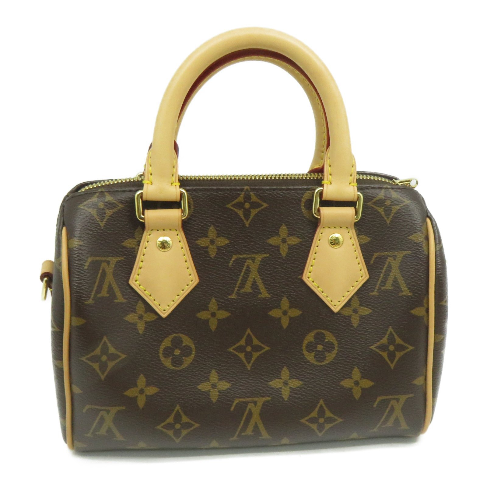 LOUIS VUITTON Monogram Speedy 20金扣手挽肩背兩用袋啡色