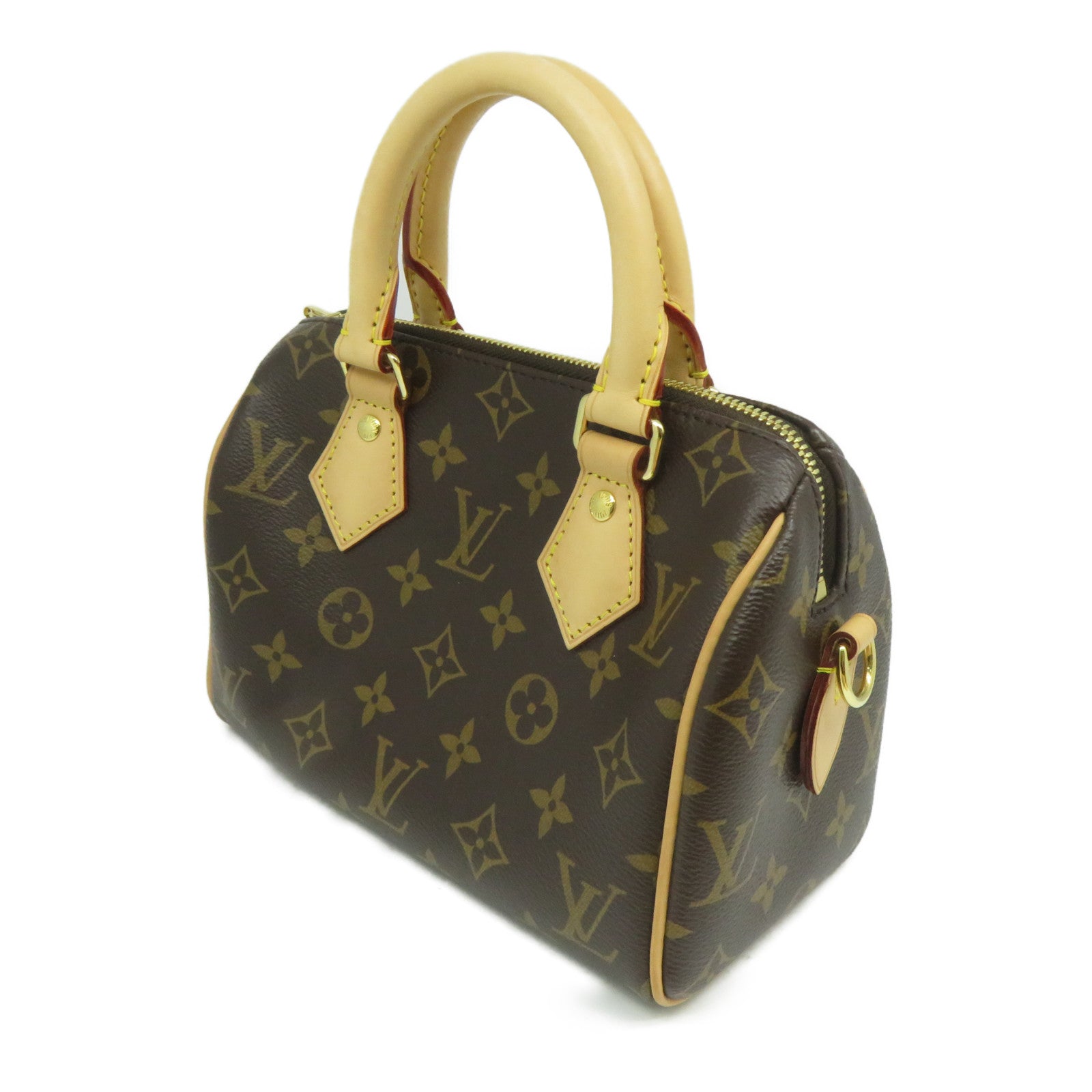 LOUIS VUITTON Monogram Speedy 20金扣手挽肩背兩用袋啡色