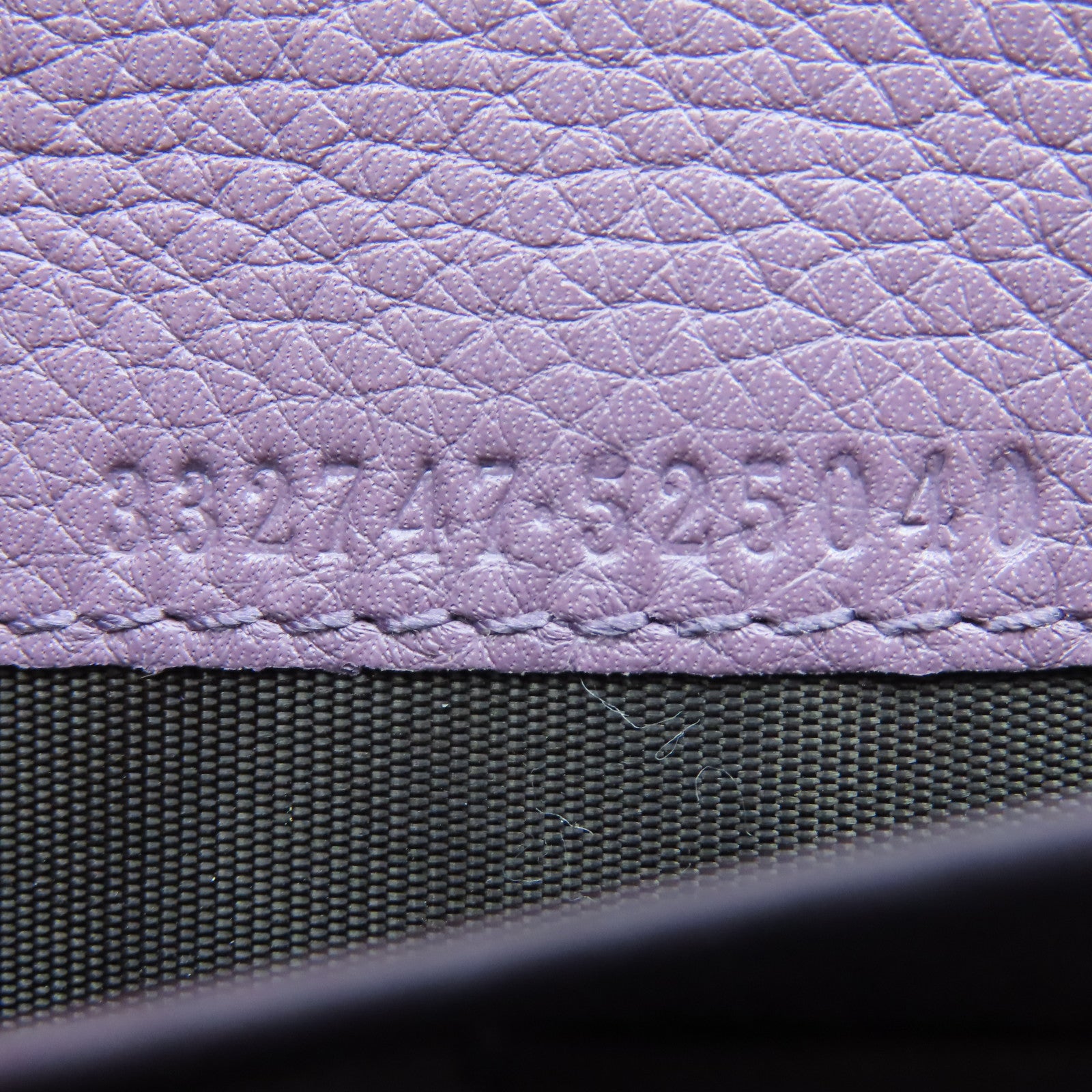 GUCCI Cowhide Leather Key Case 6 Gold Buckle Long Wallet Purple