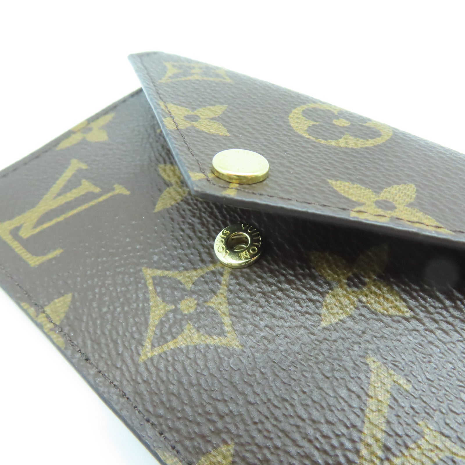 LOUIS VUITTON Monogram Recto Verso金扣卡片套啡色/黑色