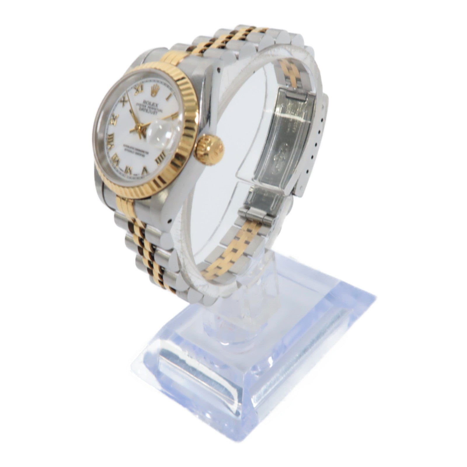 ROLEX Datejust18K黃金/不鏽鋼手錶自動機芯白色