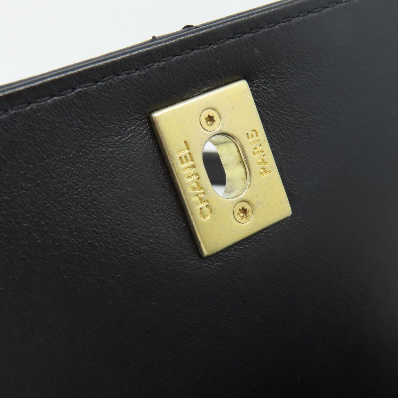 CHANEL 【激減優惠】菱格牛皮皮革2Way Chain Shoulder Bag金扣手挽肩背兩用袋黑色