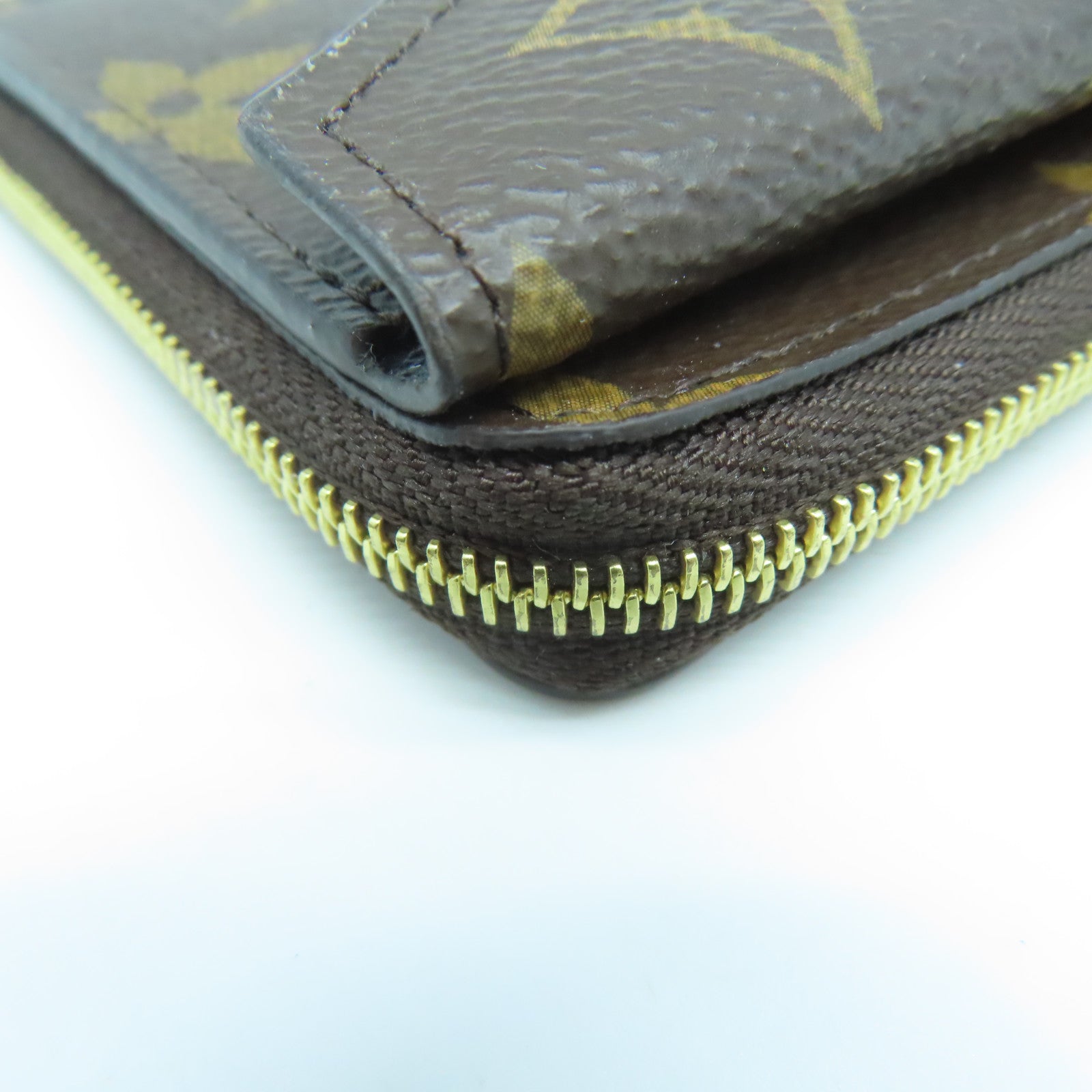 LOUIS VUITTON Monogram Recto Verso金扣卡片套啡色/黑色