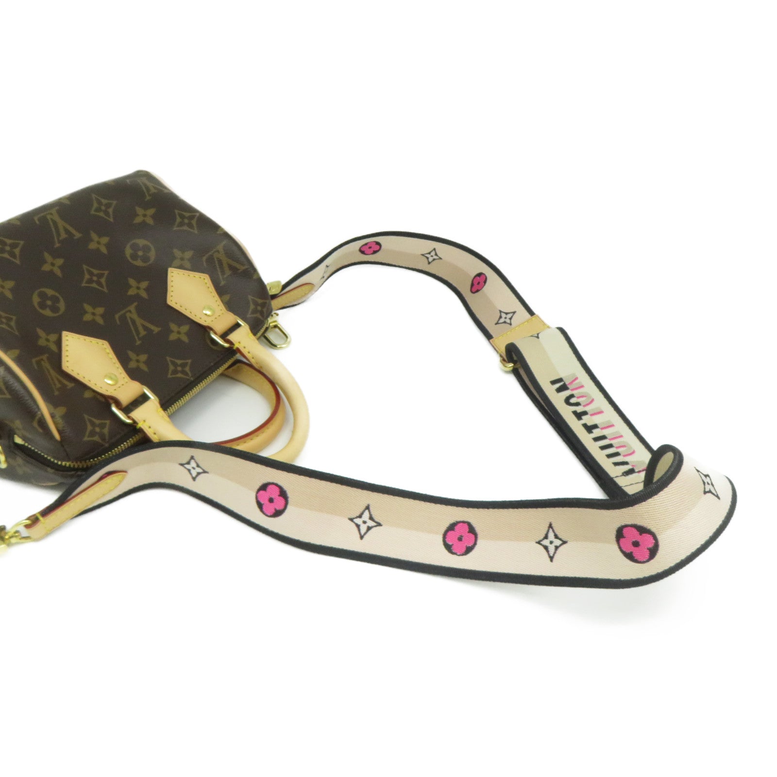 LOUIS VUITTON Monogram Speedy 20金扣手挽肩背兩用袋啡色
