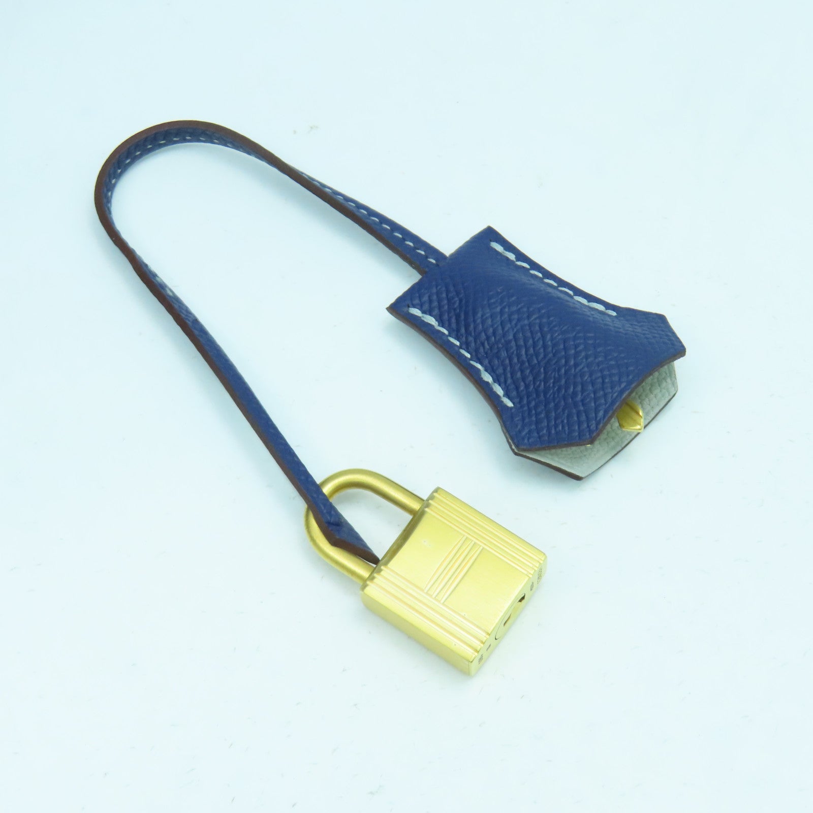 HERMES Epsom皮革Birkin 25 Sellier Special Order金扣手挽袋Bleu Encre墨水藍色