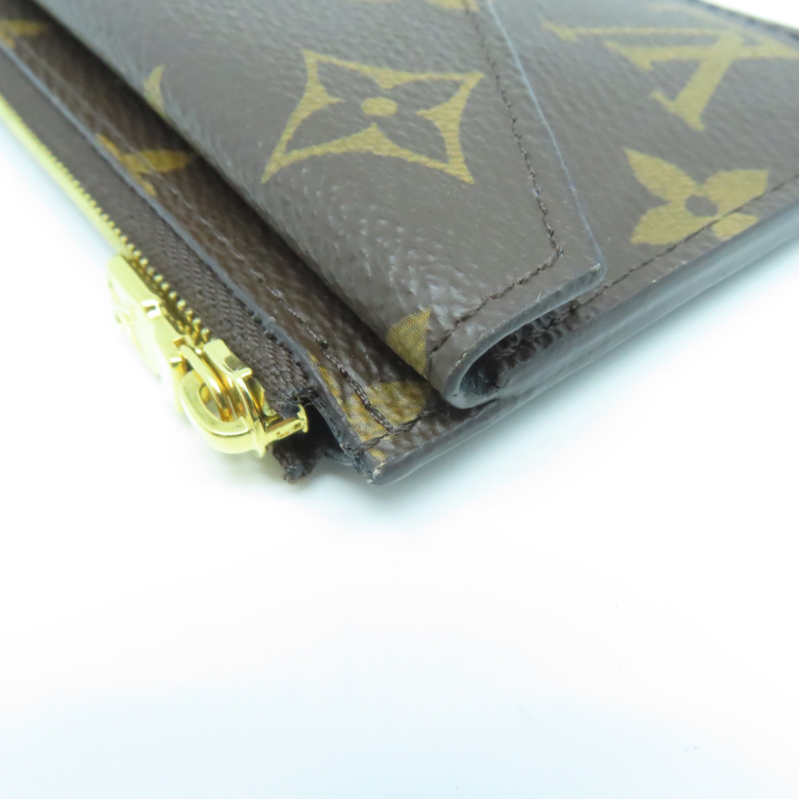 LOUIS VUITTON Monogram Recto Verso金扣卡片套啡色/黑色