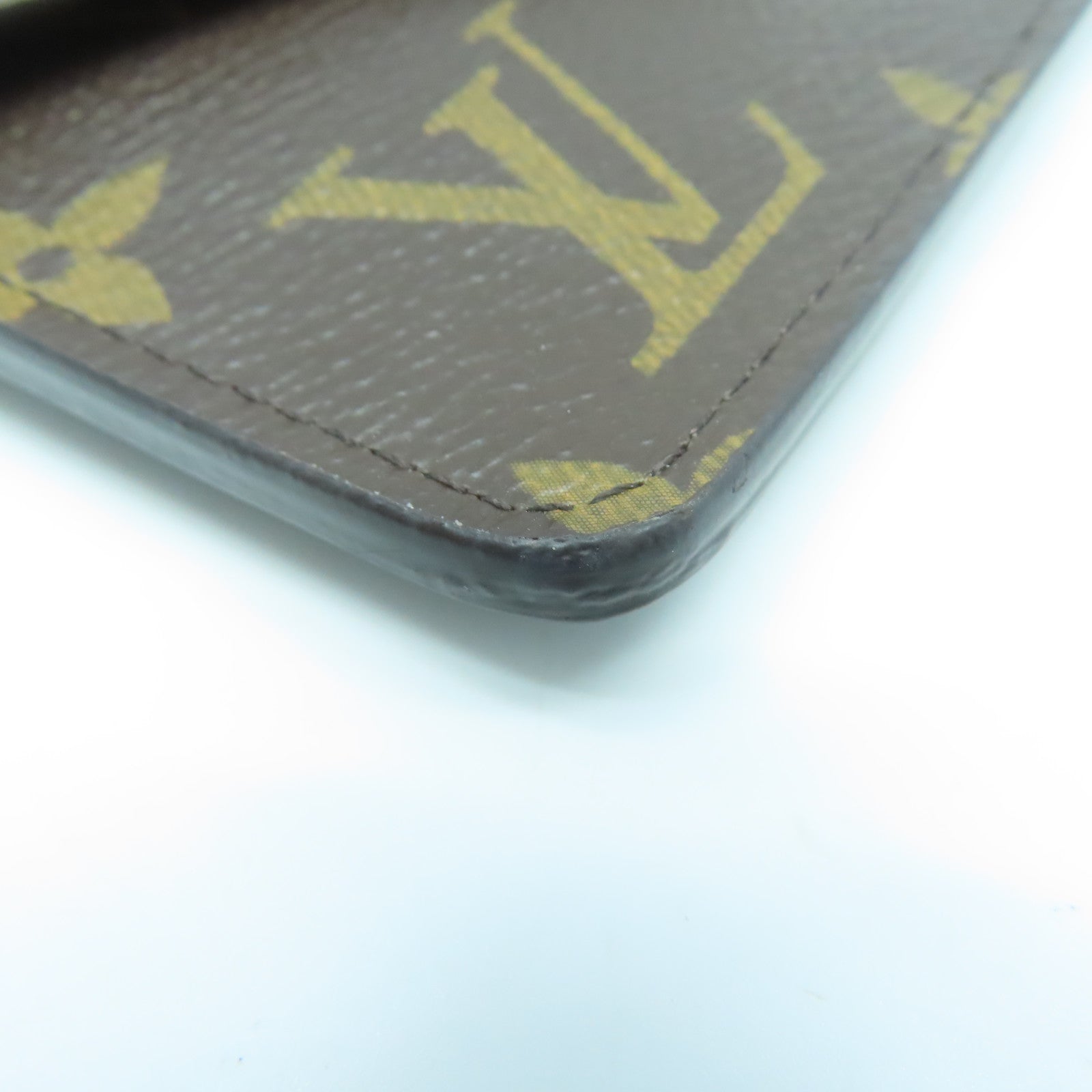 LOUIS VUITTON Monogram Recto Verso金扣卡片套啡色/黑色