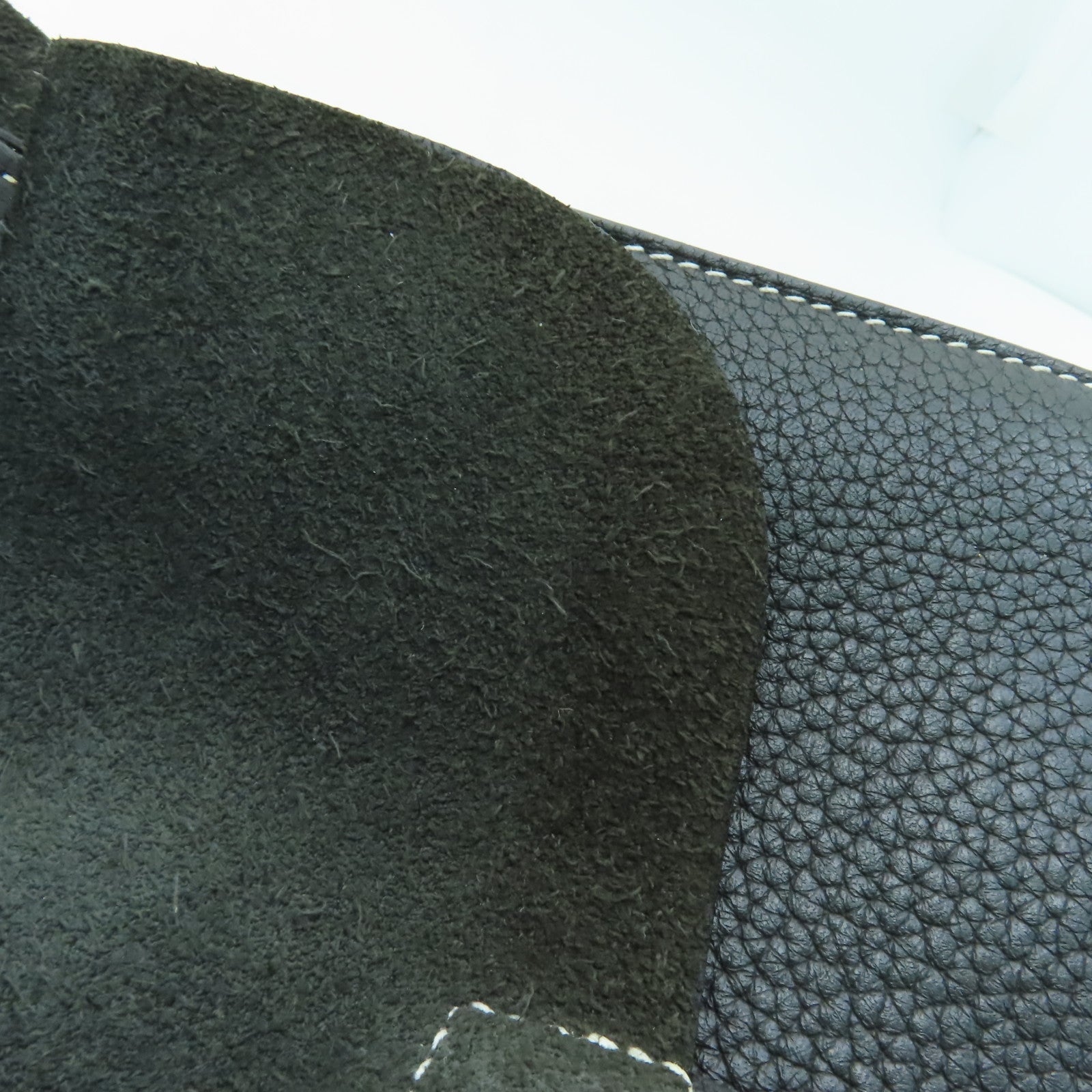 HERMES Clemence皮革Halzan 31銀扣手挽肩背兩用袋黒色