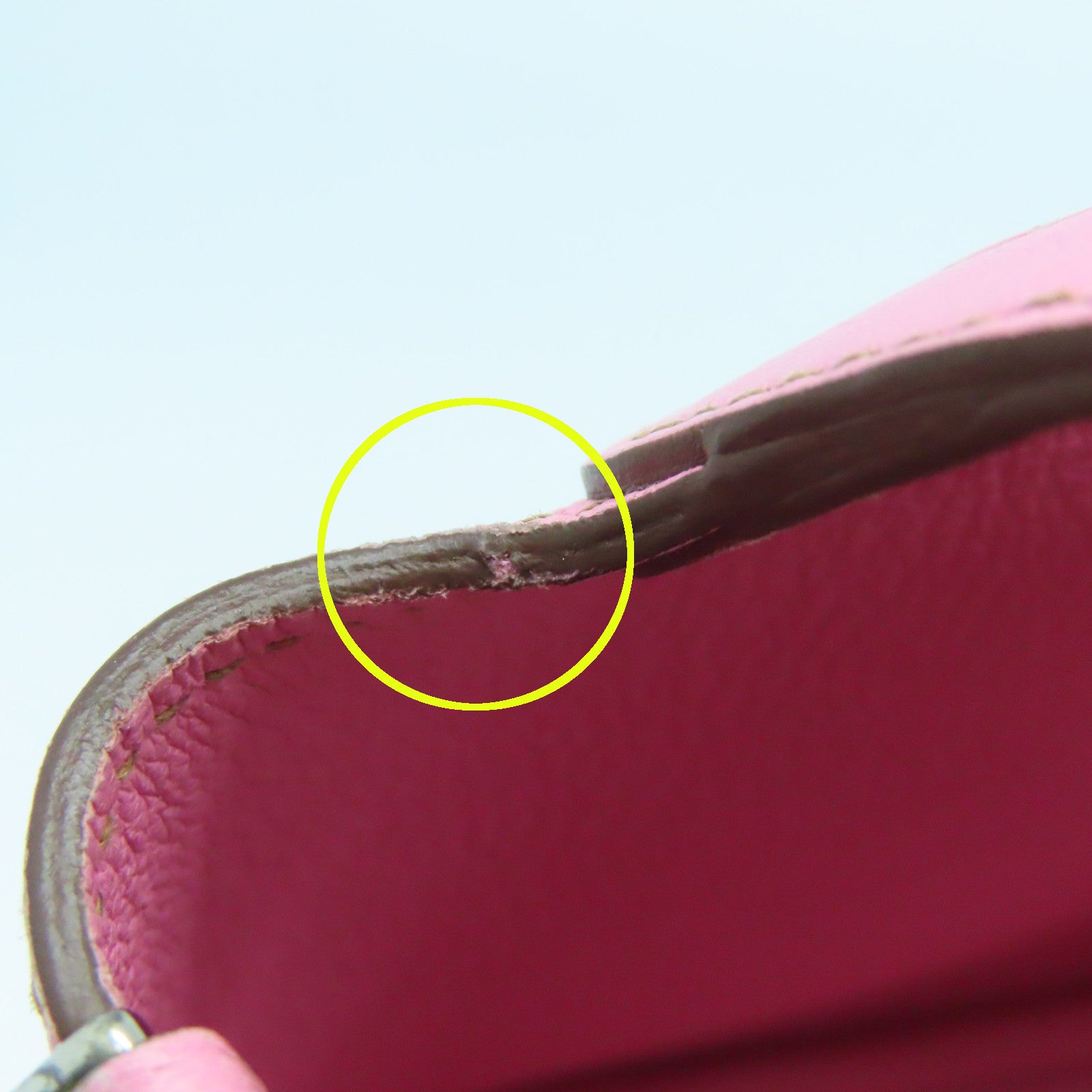 HERMES Evercolor皮革Micro Picotin Lock銀扣手挽袋粉紅色