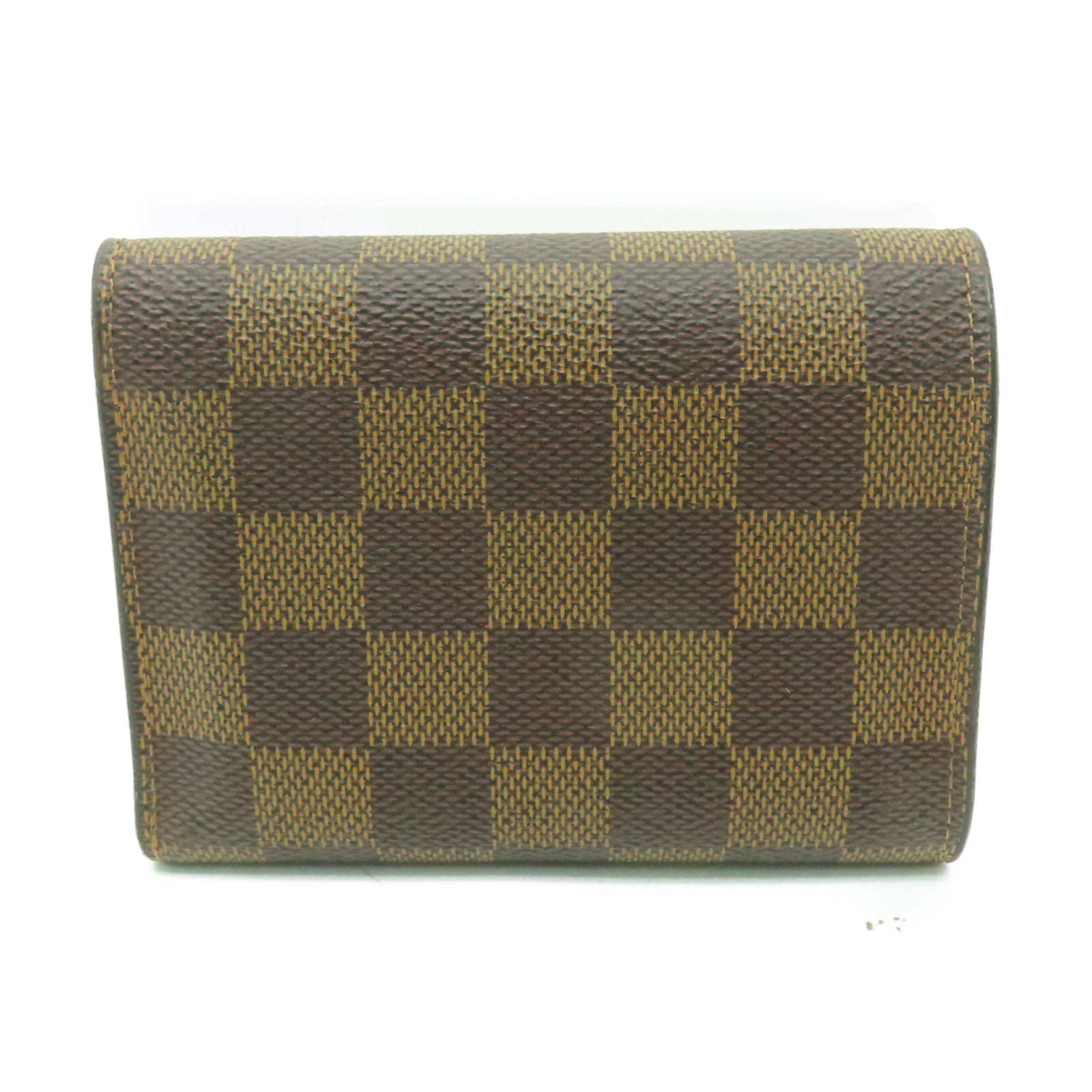 LOUIS VUITTON Damier Ebene Victorine Wallet金扣錢包棕色紅色