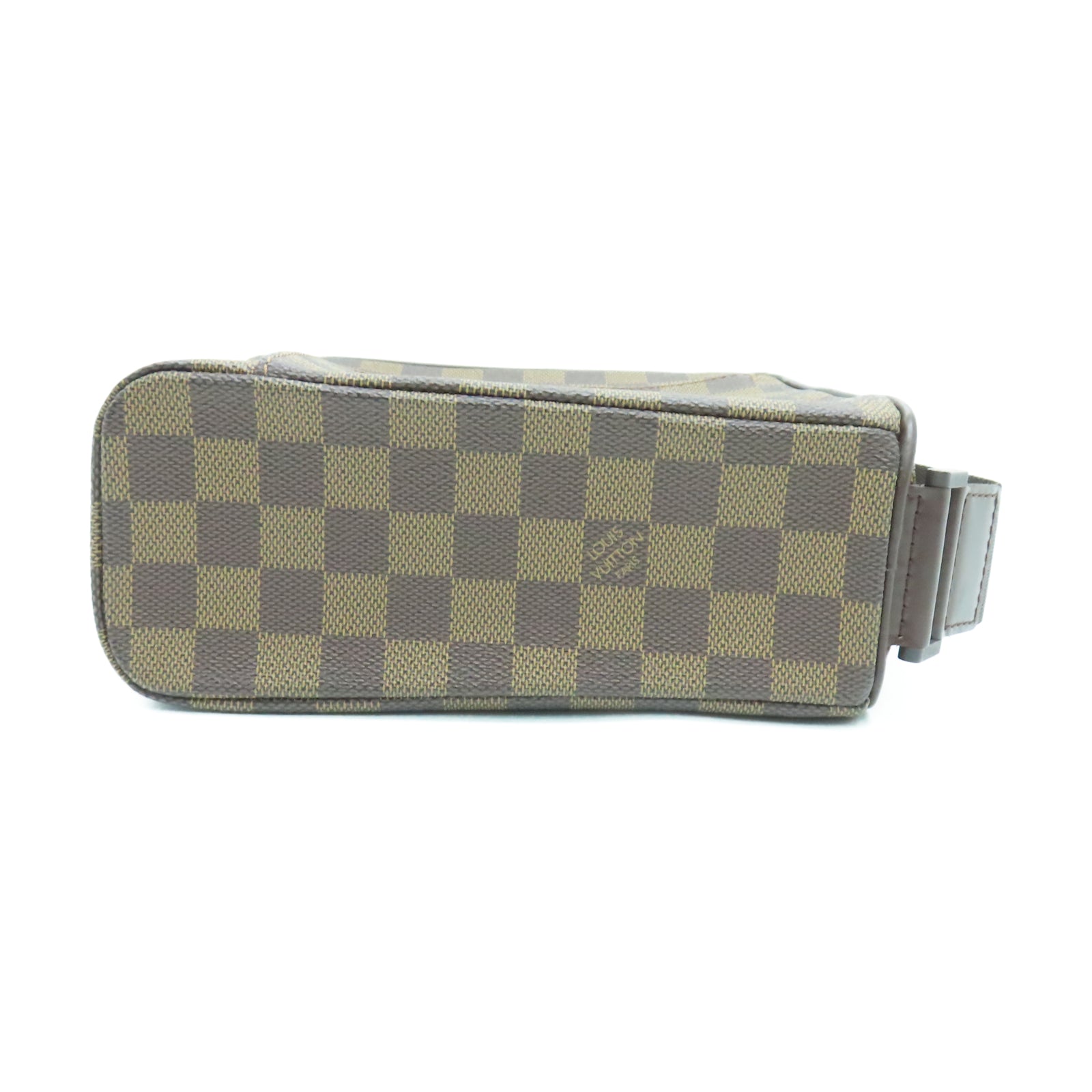 LOUIS VUITTON Damier Olav PM金扣肩背袋棕色