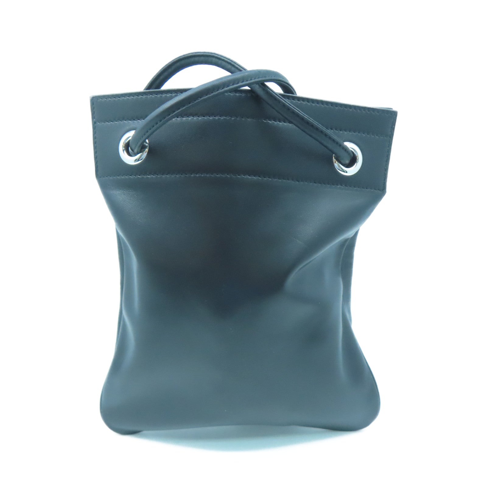 HERMES Swift Leather Aline Silver Buckle Shoulder Bag Black