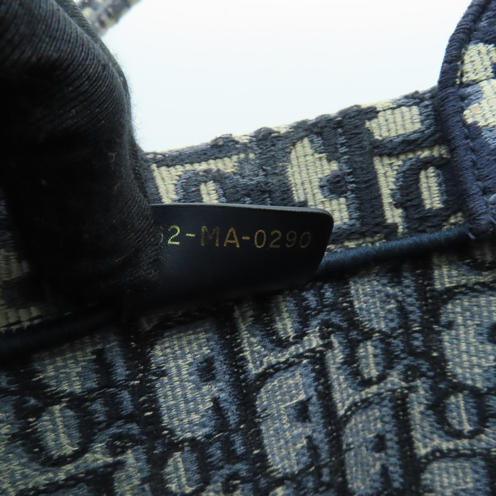 Dior Canvas Book Tote Medium Handle Bag Blue