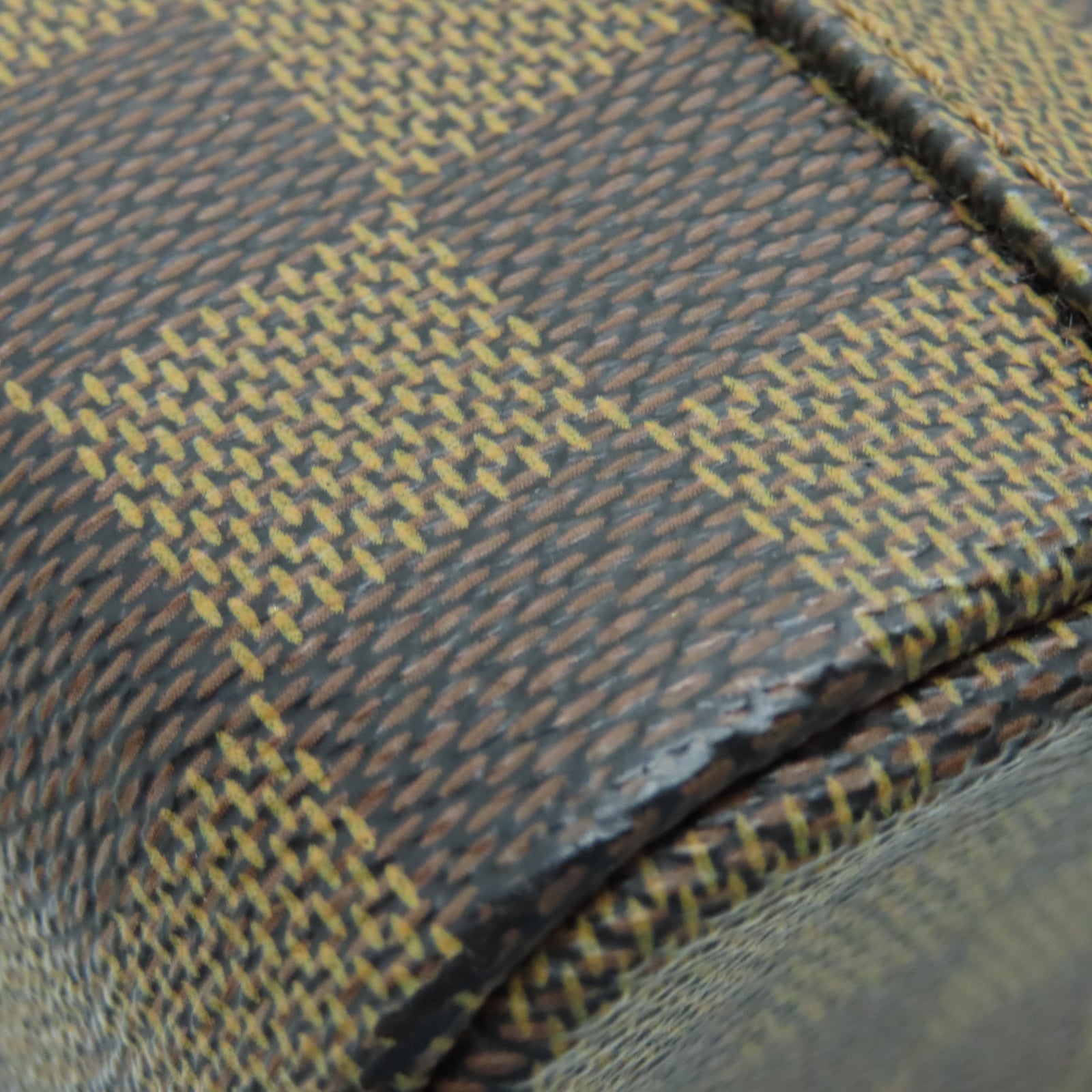 LOUIS VUITTON Damier Olav PM金扣肩背袋棕色