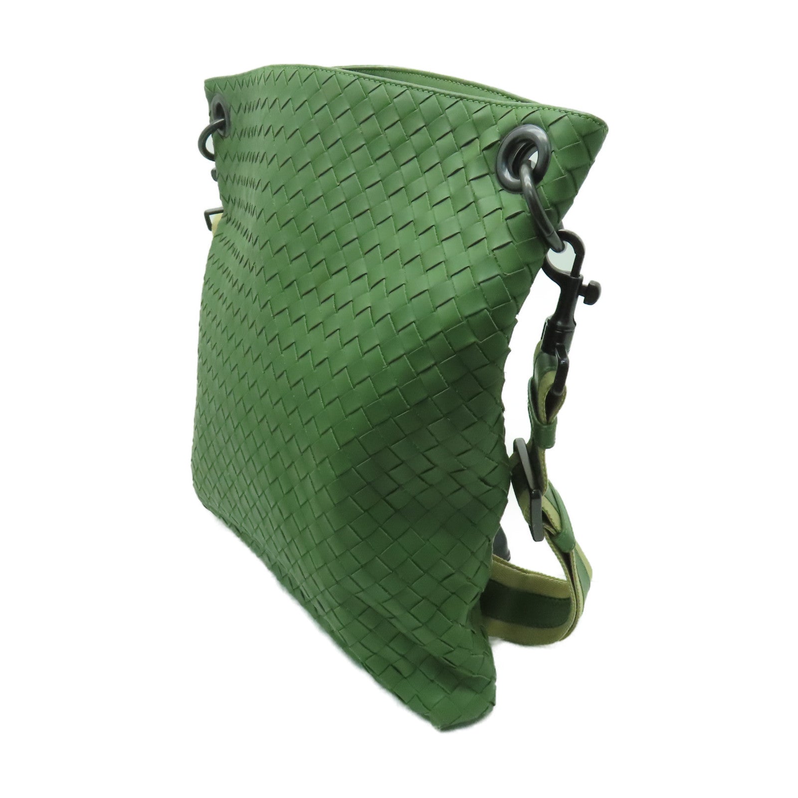 BOTTEGA VENETA 織紋皮革Shoulder Bag肩背袋綠色