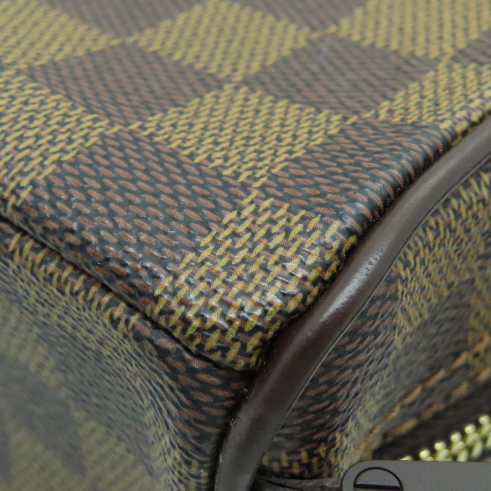 LOUIS VUITTON Damier Olav PM金扣肩背袋棕色
