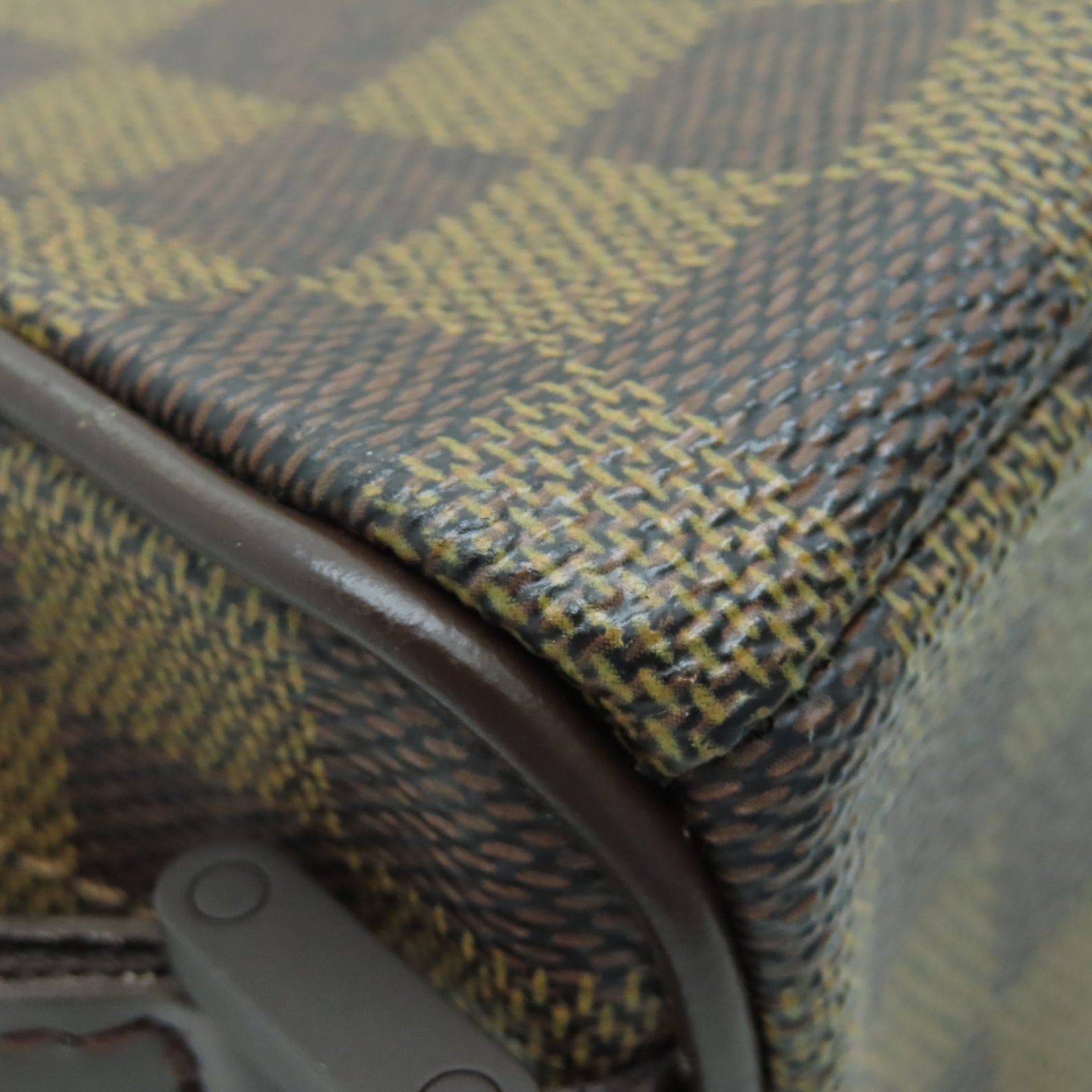 LOUIS VUITTON Damier Olav PM金扣肩背袋棕色