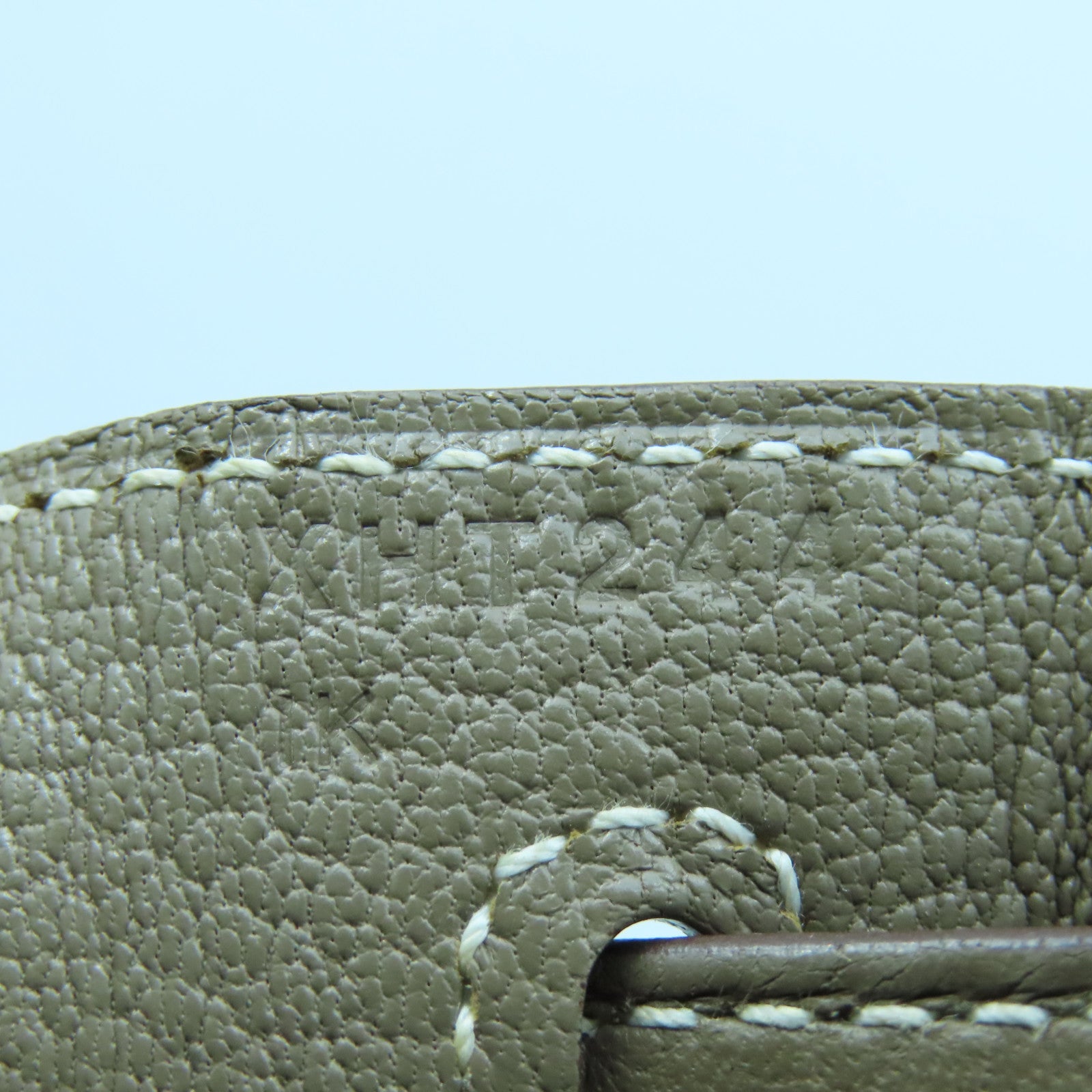 HERMES Clemence皮革Kelly 28金扣手挽肩背兩用袋大象灰色