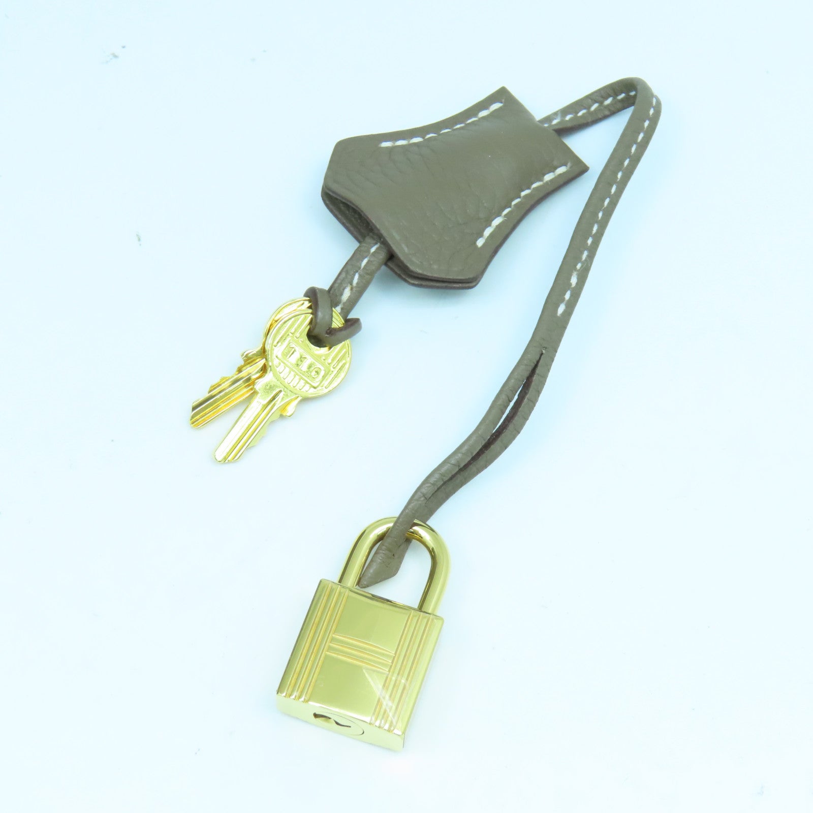 HERMES Clemence皮革Kelly 28金扣手挽肩背兩用袋大象灰色