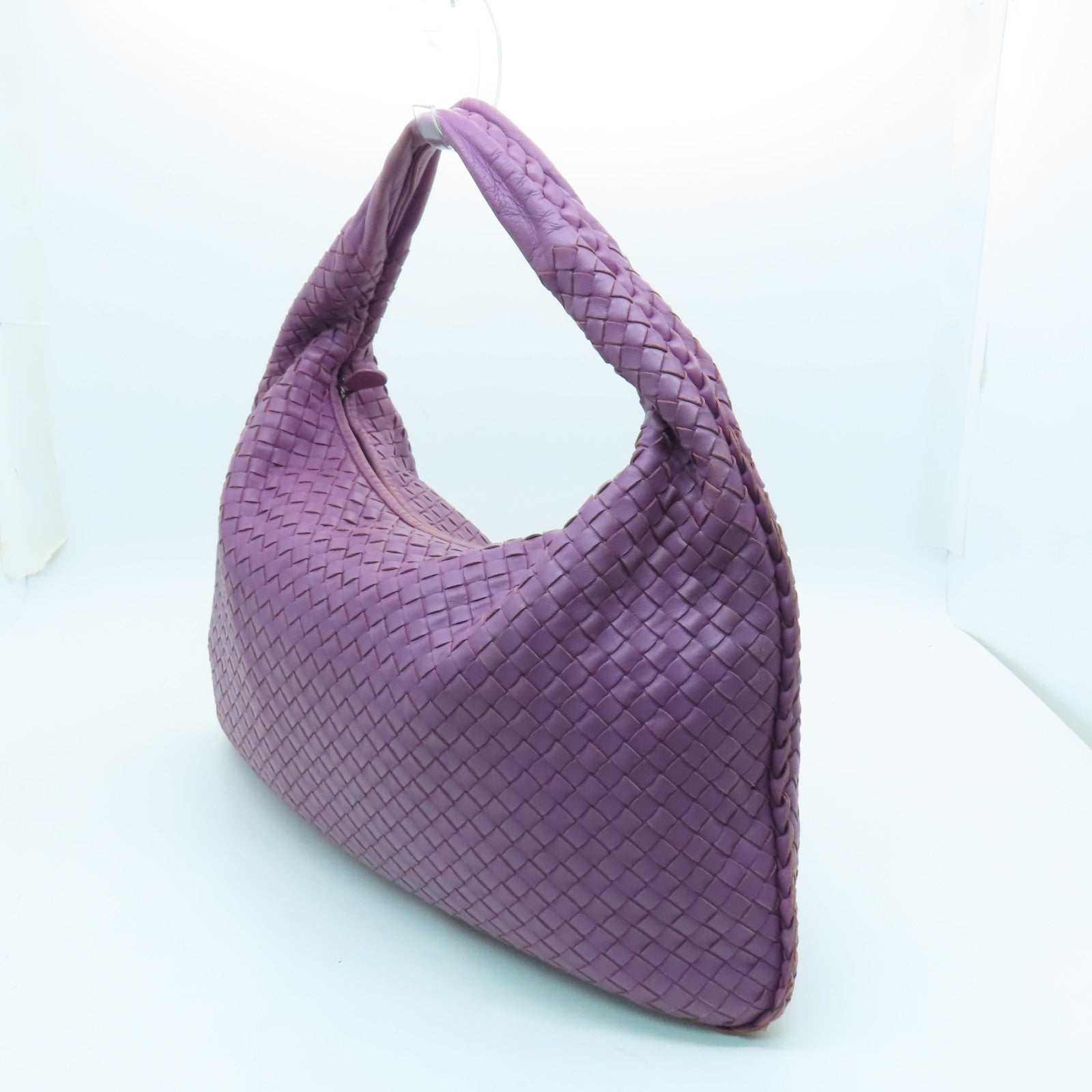 BOTTEGA VENETA 織紋皮革Hobo肩背袋紫色
