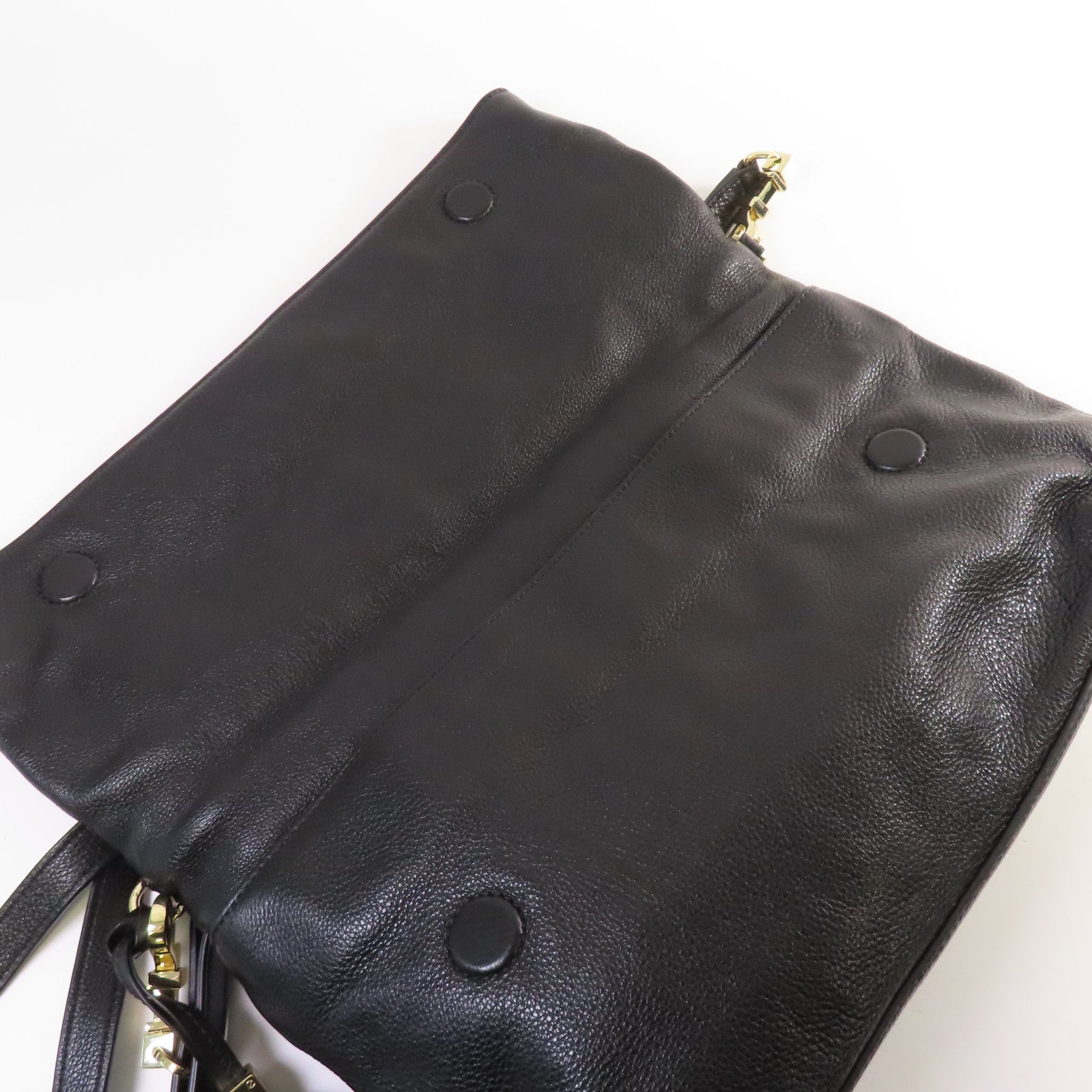 Tory Burch 牛皮皮革Shoulder Bag金扣肩背袋黑色