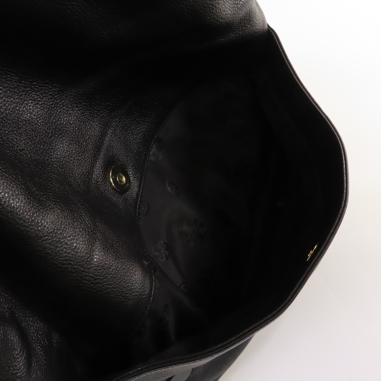 Tory Burch 牛皮皮革Shoulder Bag金扣肩背袋黑色