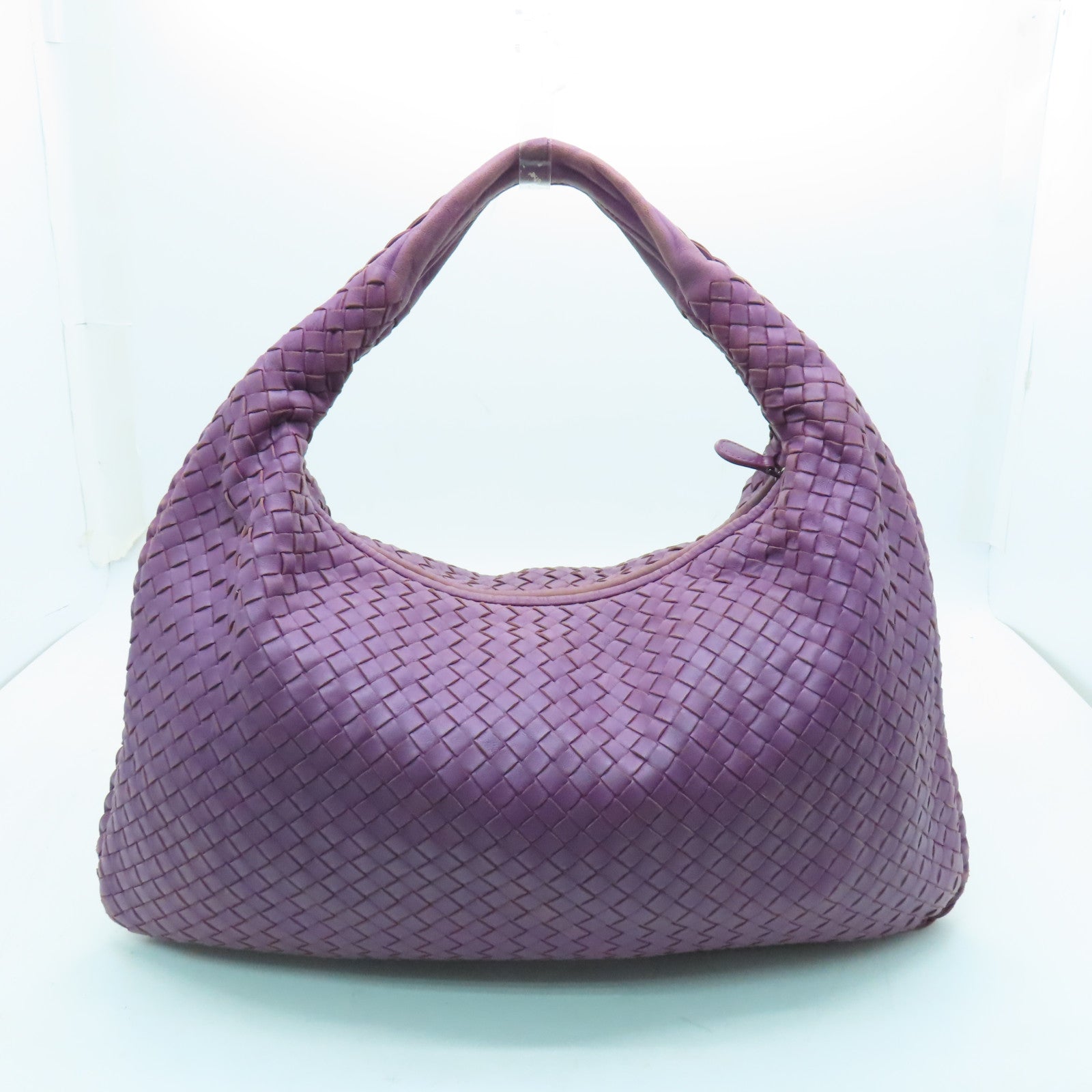 BOTTEGA VENETA 織紋皮革Hobo肩背袋紫色