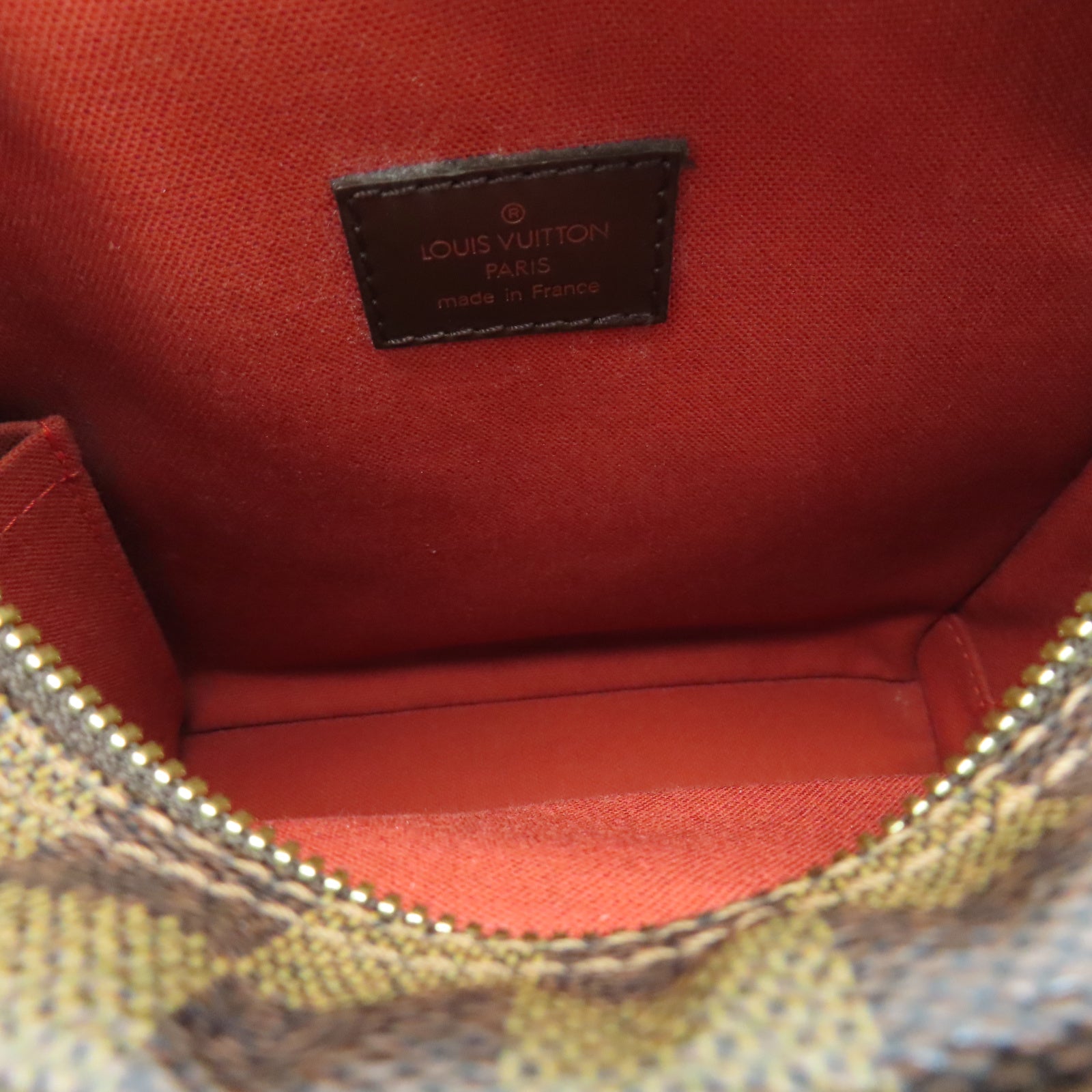 LOUIS VUITTON Damier Olav PM金扣肩背袋棕色