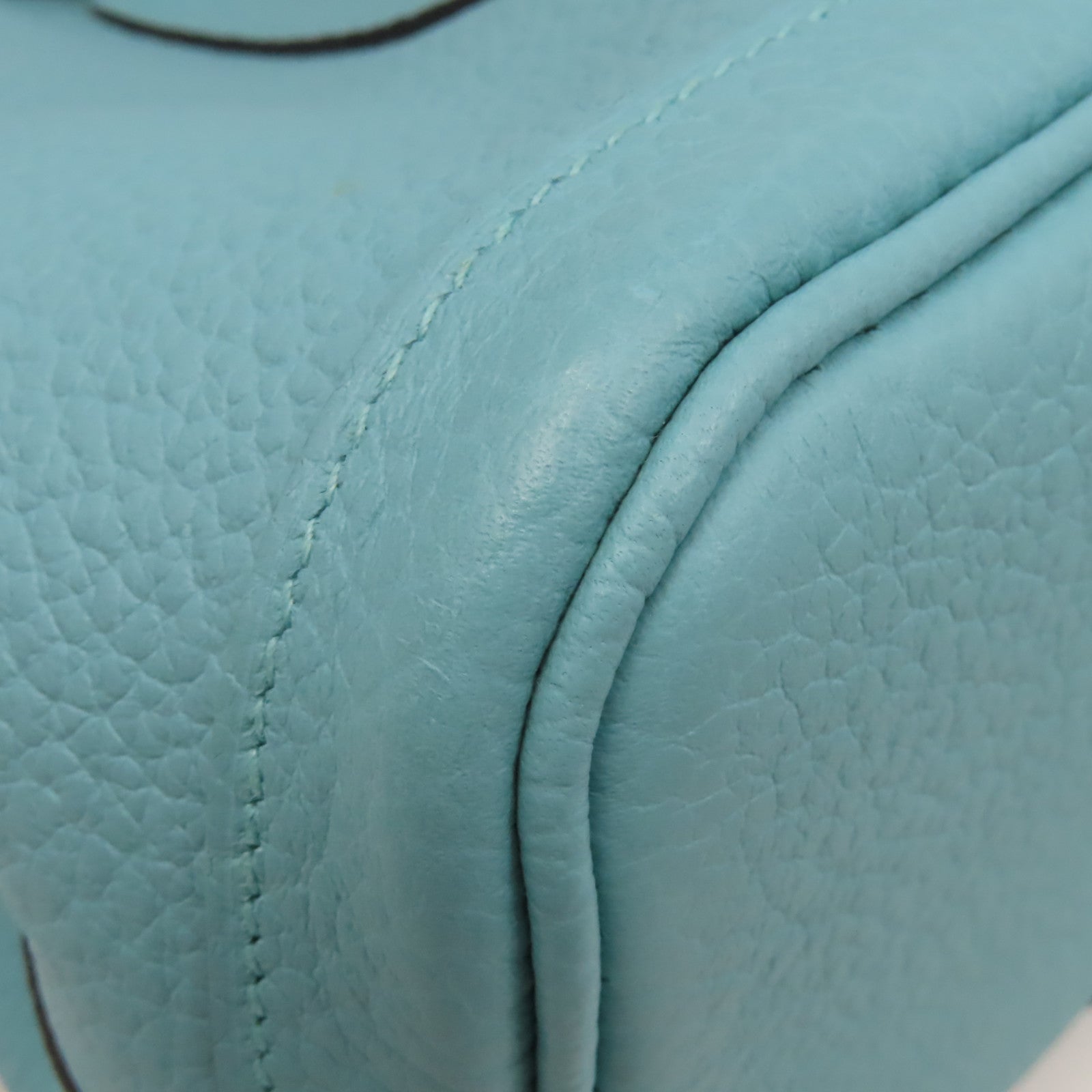 HERMES Negonda皮革Garden Party TPM Medium Tote Bag銀扣手挽袋3P Bleu Atoll馬龍藍色