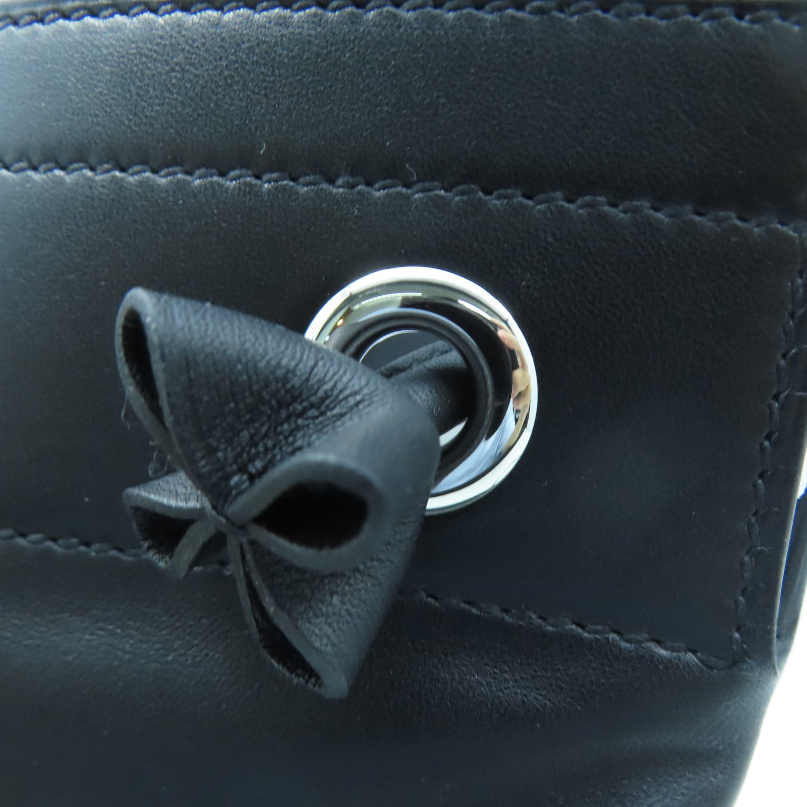 HERMES Swift Leather Aline Silver Buckle Shoulder Bag Black