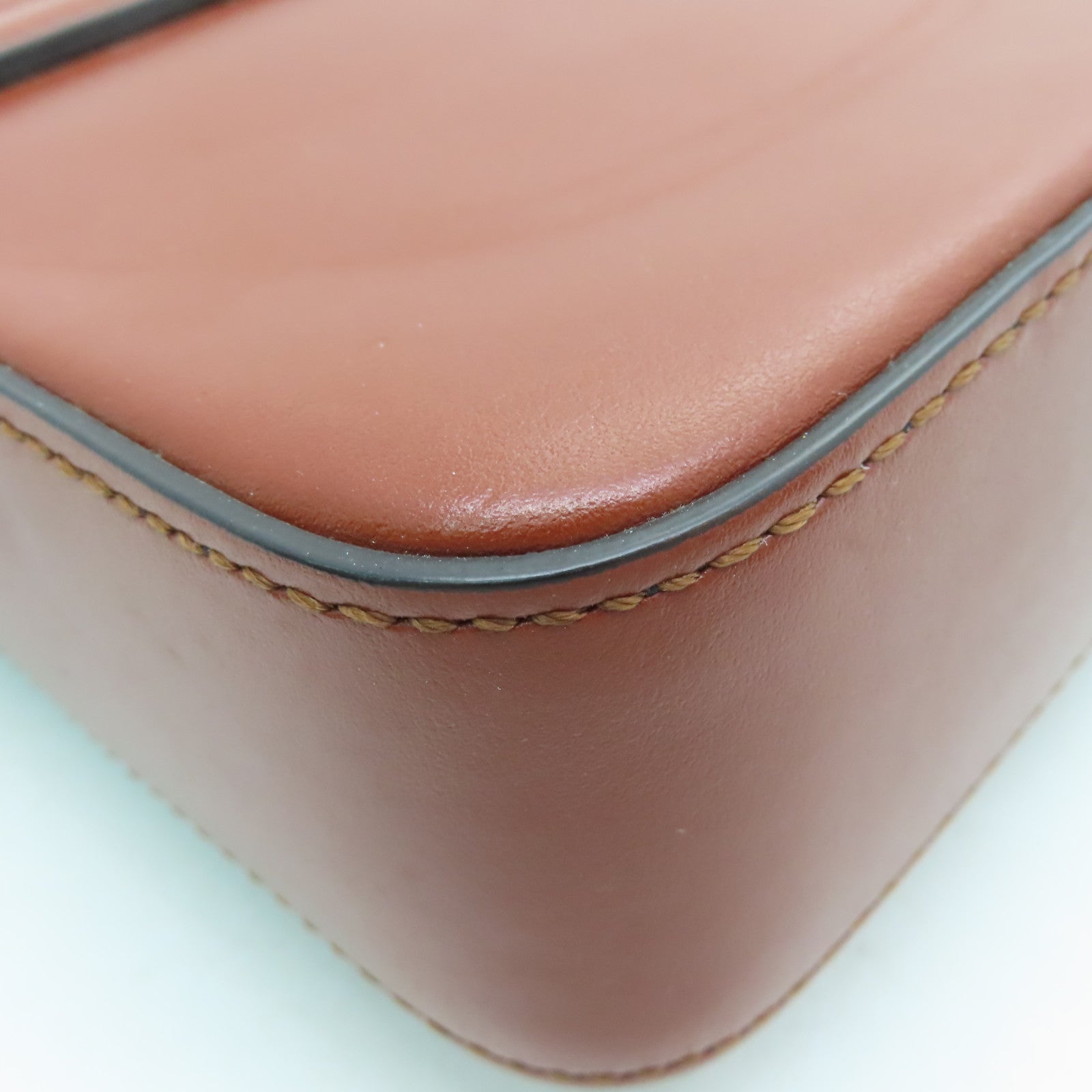 Chloe cowhide leather Shoulder Bag gold buckle handle shoulder bag brown
