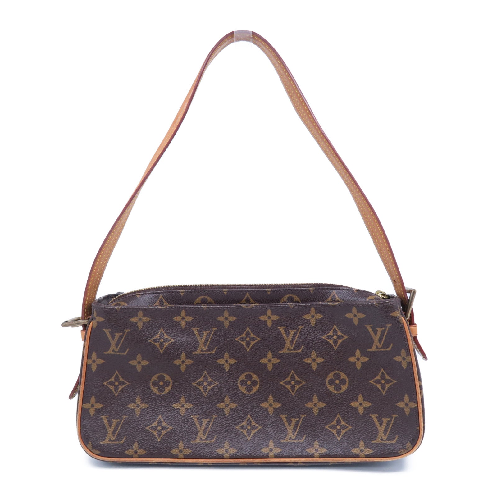 LOUIS VUITTON Monogram Viva Cite MM金扣肩背袋啡色