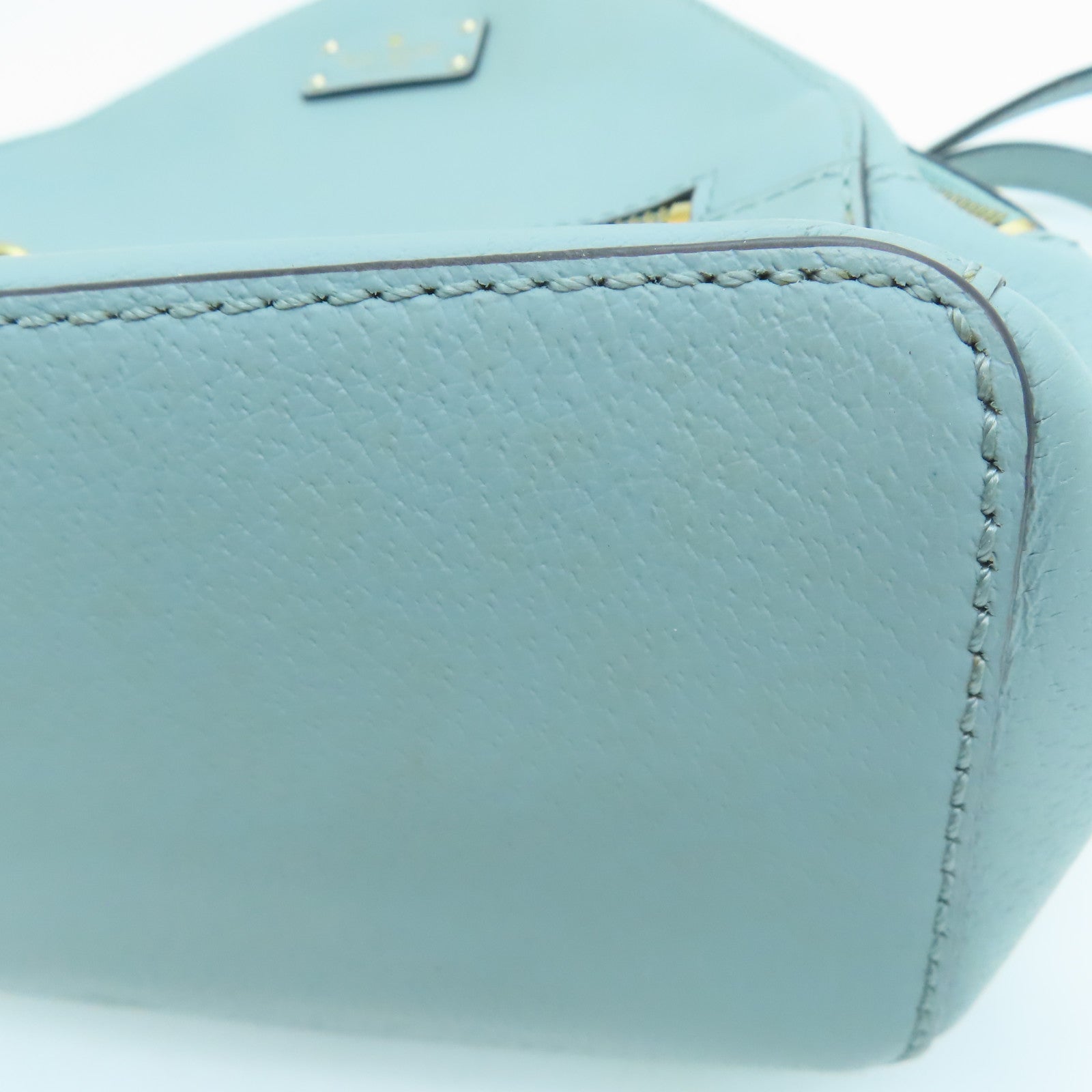 Kate Spade 牛皮皮革Backpack金扣背包蓝色