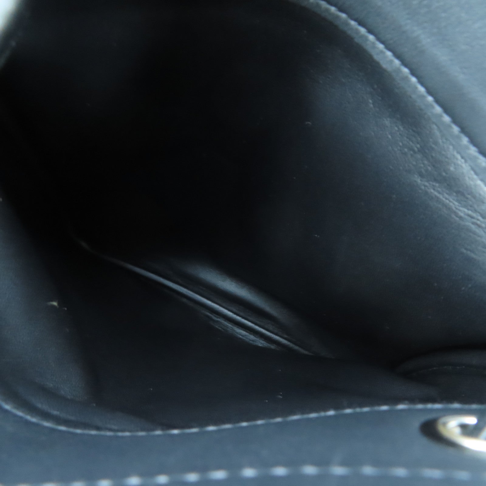 HERMES Swift Leather Aline Silver Buckle Shoulder Bag Black