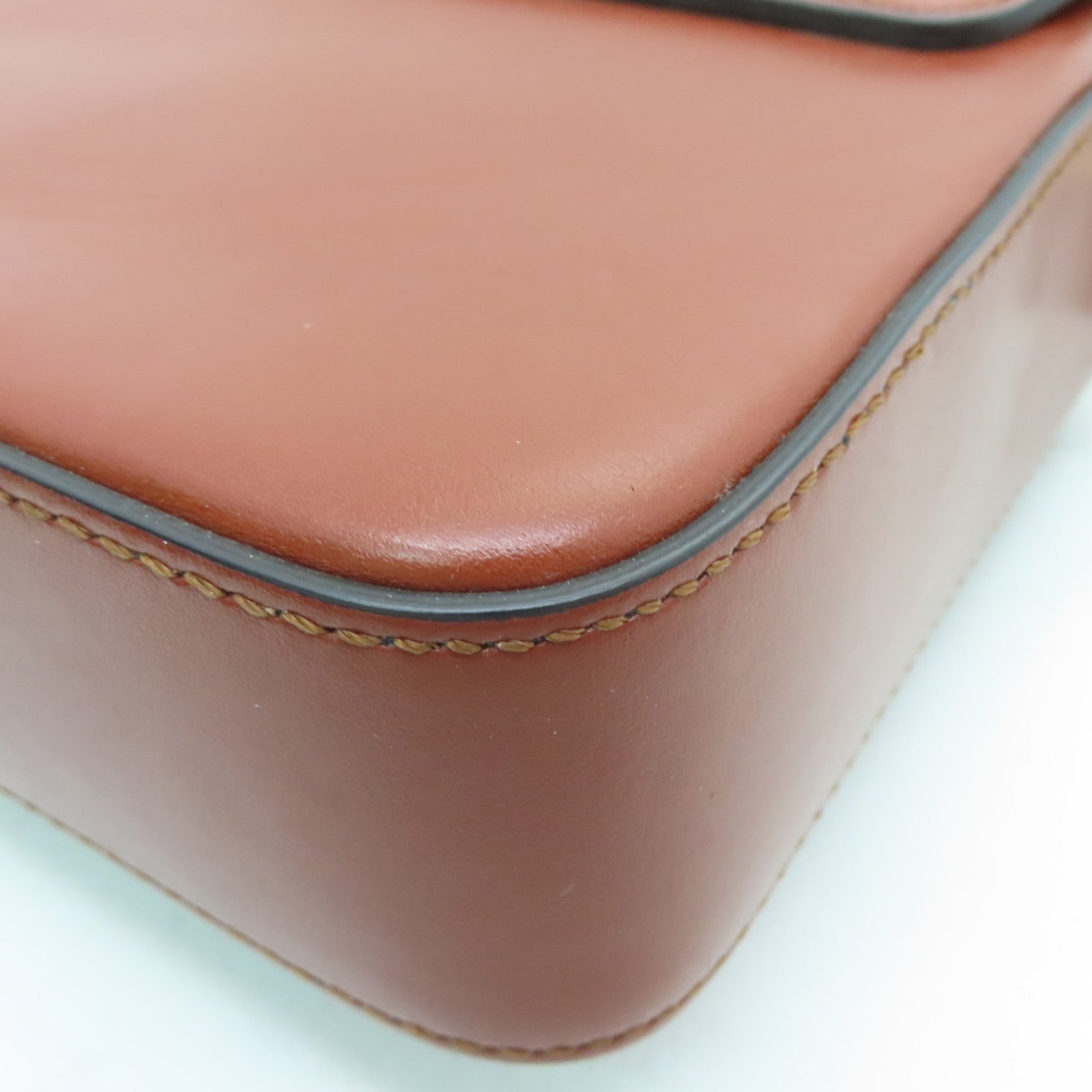 Chloe cowhide leather Shoulder Bag gold buckle handle shoulder bag brown