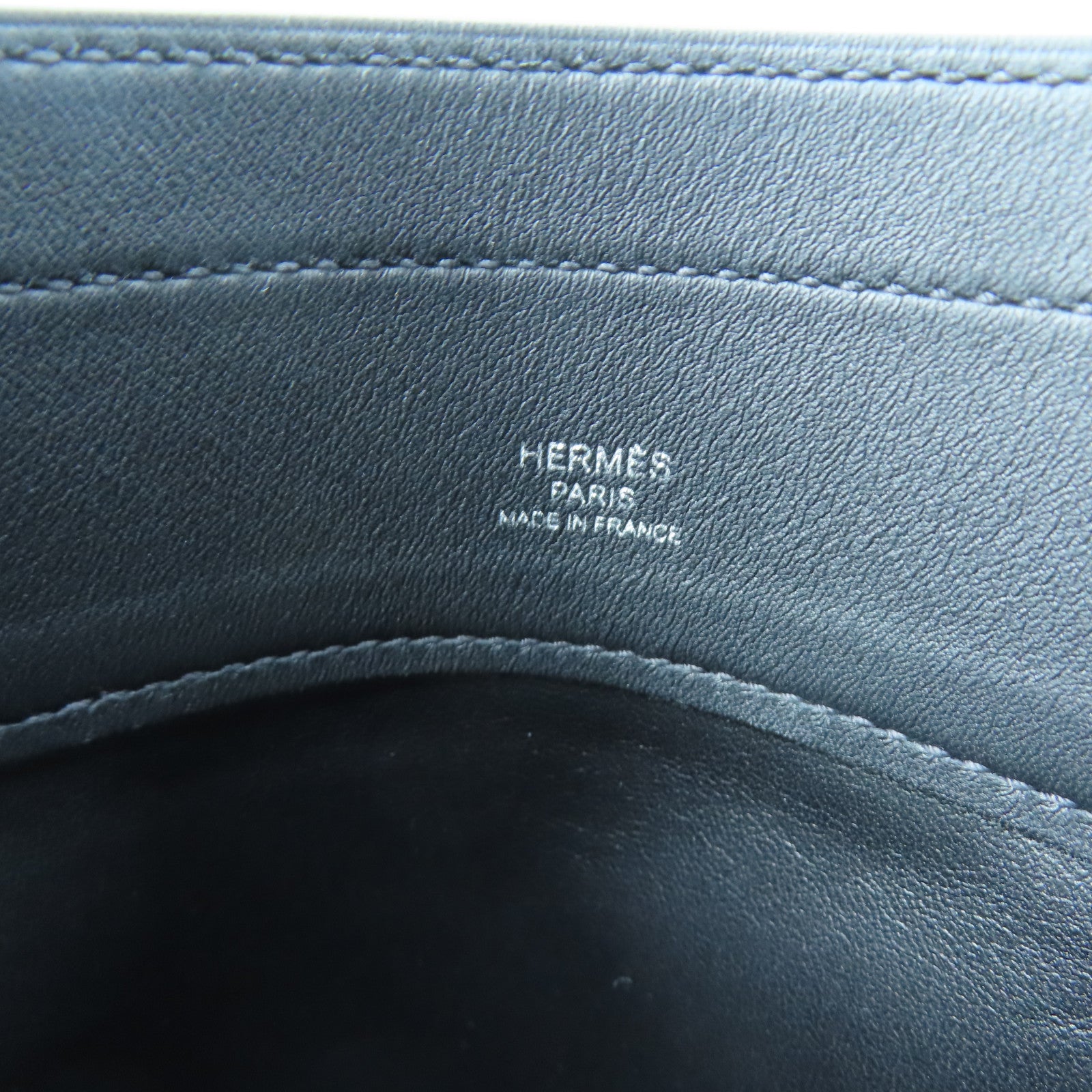 HERMES Swift Leather Aline Silver Buckle Shoulder Bag Black